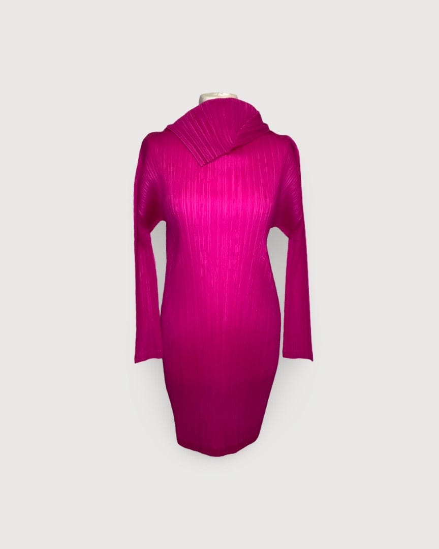 Pleats Please Pink Pleats Please Mini Dress, S