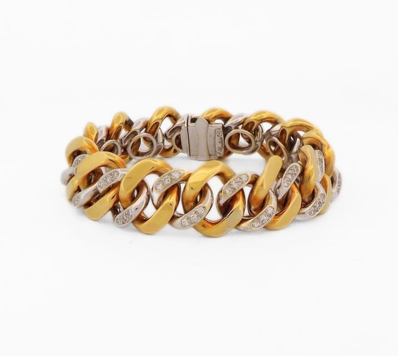 Pomellato Pomellato 18K Gold Diamond Curb Link Bracelet ASC7024