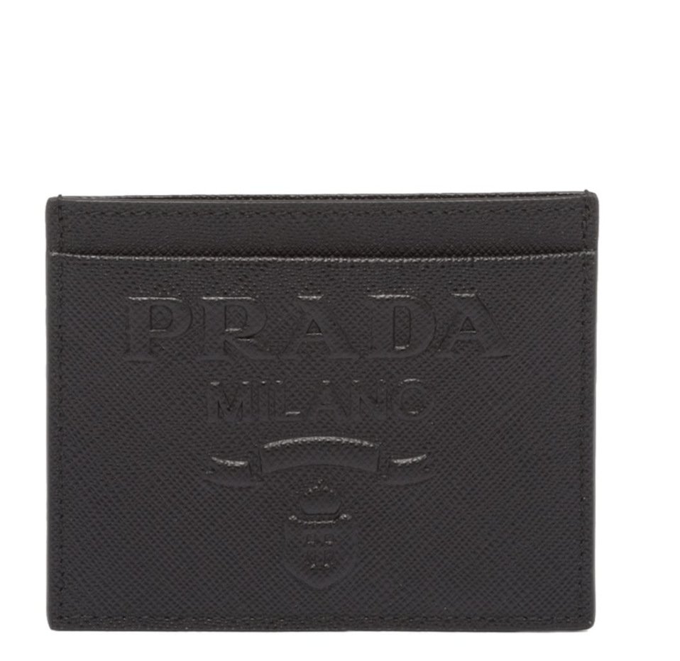 Prada Prada Card Holder Black Prada MIlano Logo AVL1299