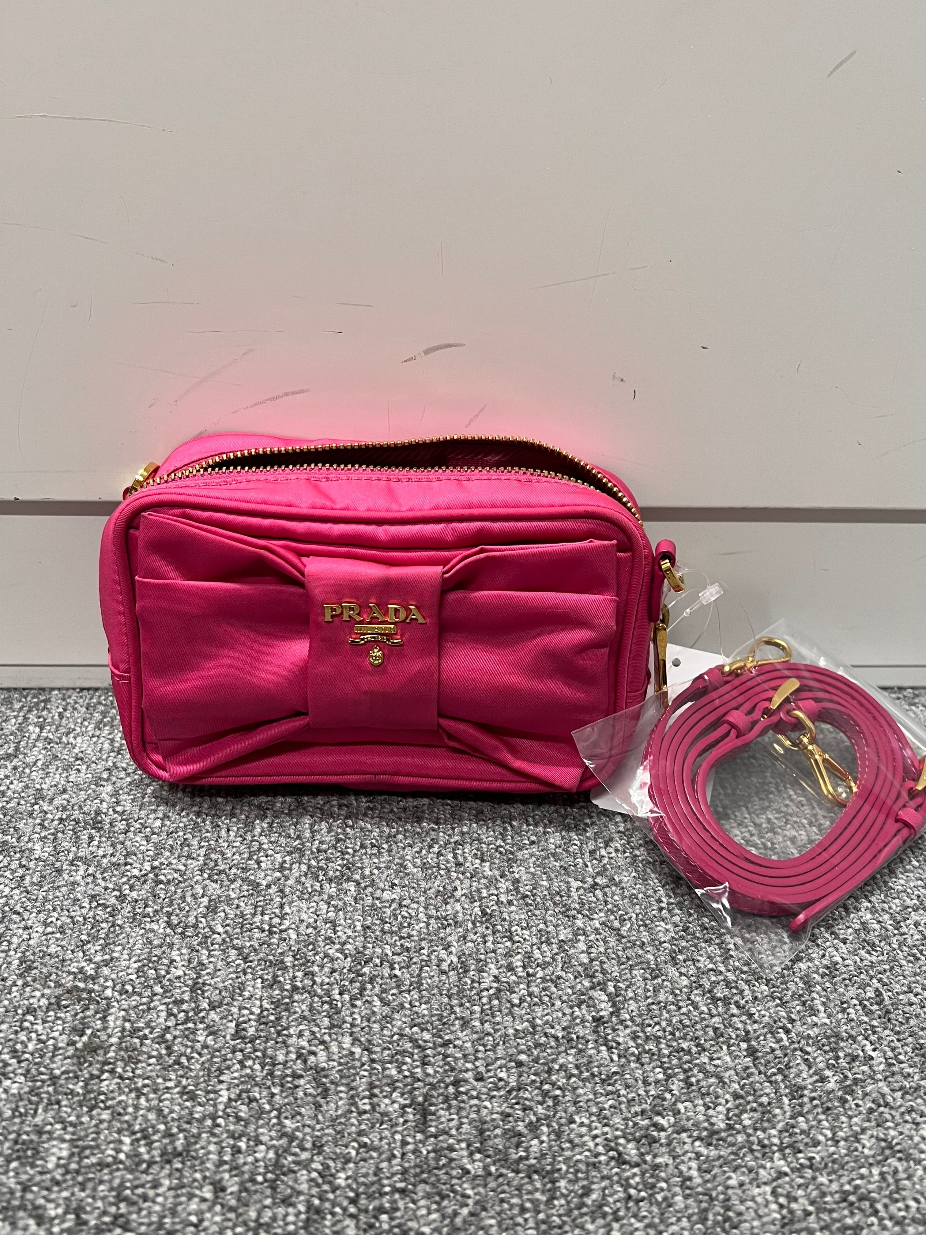PRADA PRADA 1N1727 Nylon Pink G Ribbon Mini Shoulder Bag B0926GN948