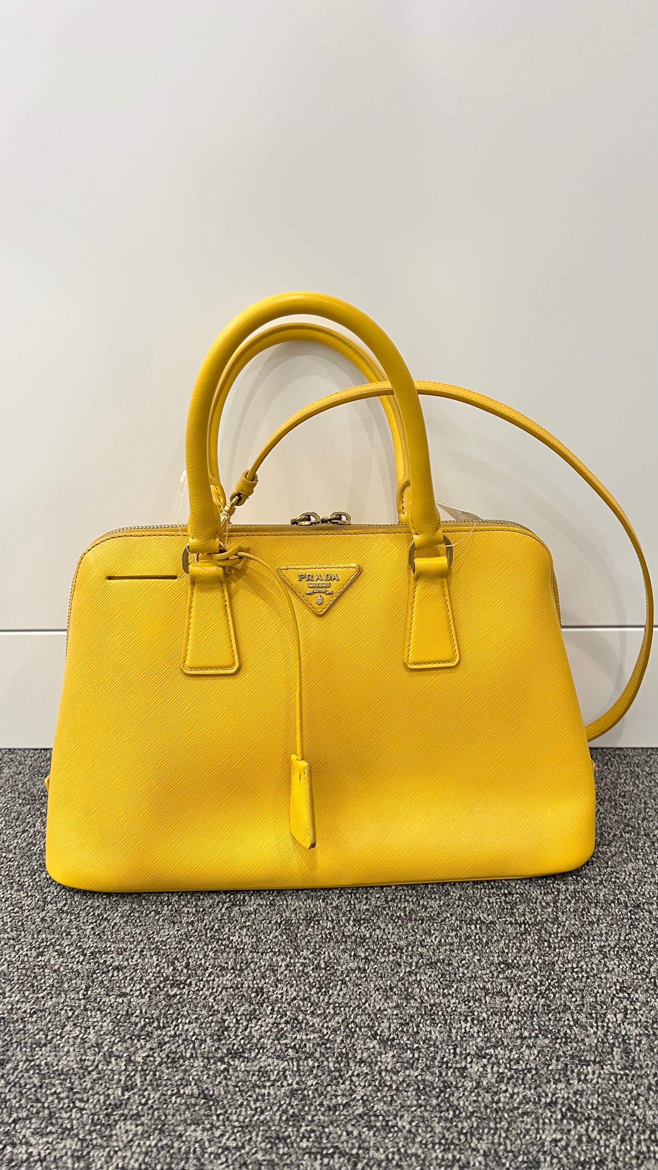 PRADA PRADA 2WAY Handbag 46214 Saffiano Yellow B0209CNECS