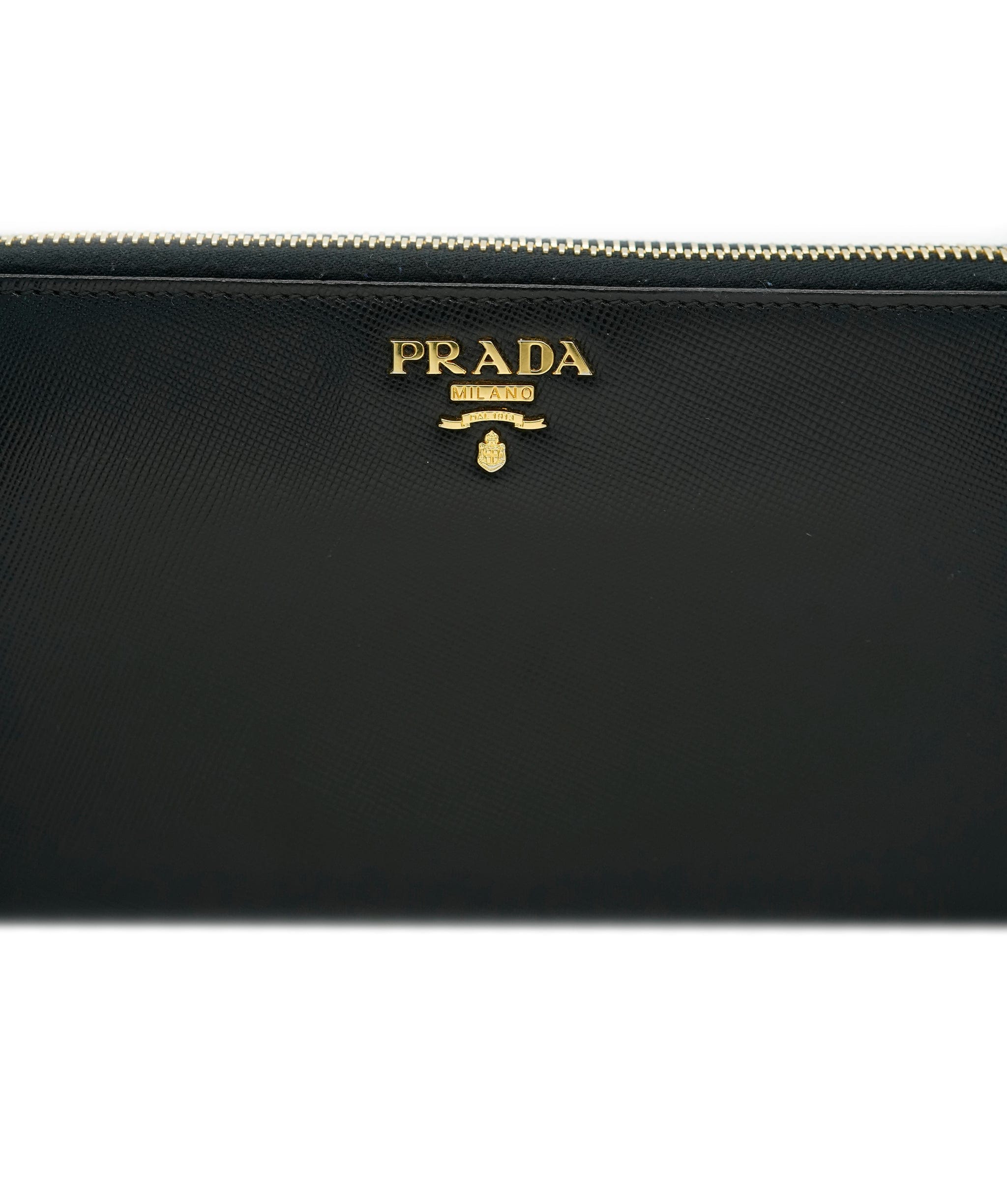 Prada Prada Black Grained Open Wallet ALC1930