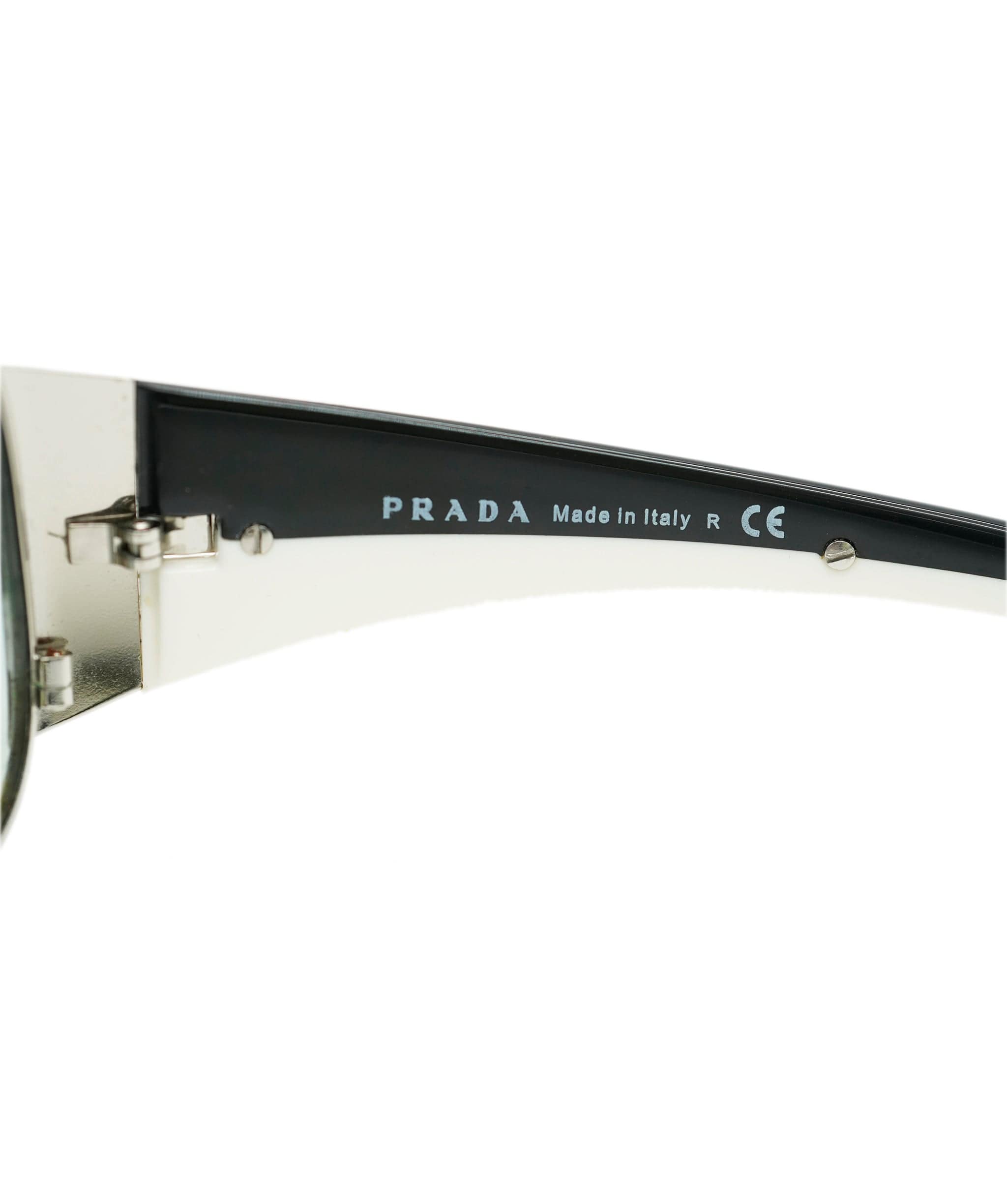 Prada PRADA Sunglasses Black White Auth am6642 DBXS1713