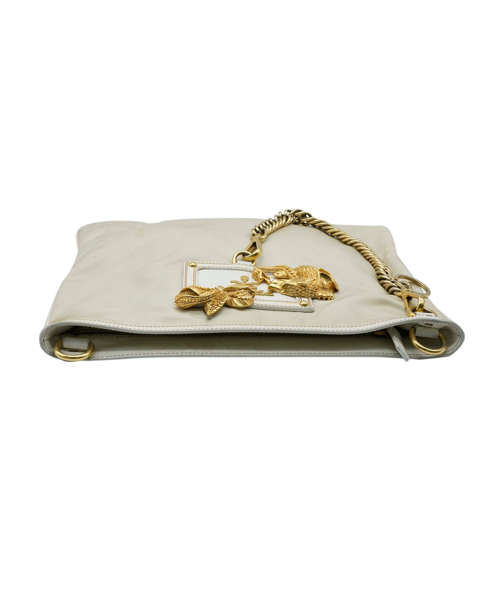 Prada Prada Beige Nylon Crossbody Bag with GHW - AJC0077