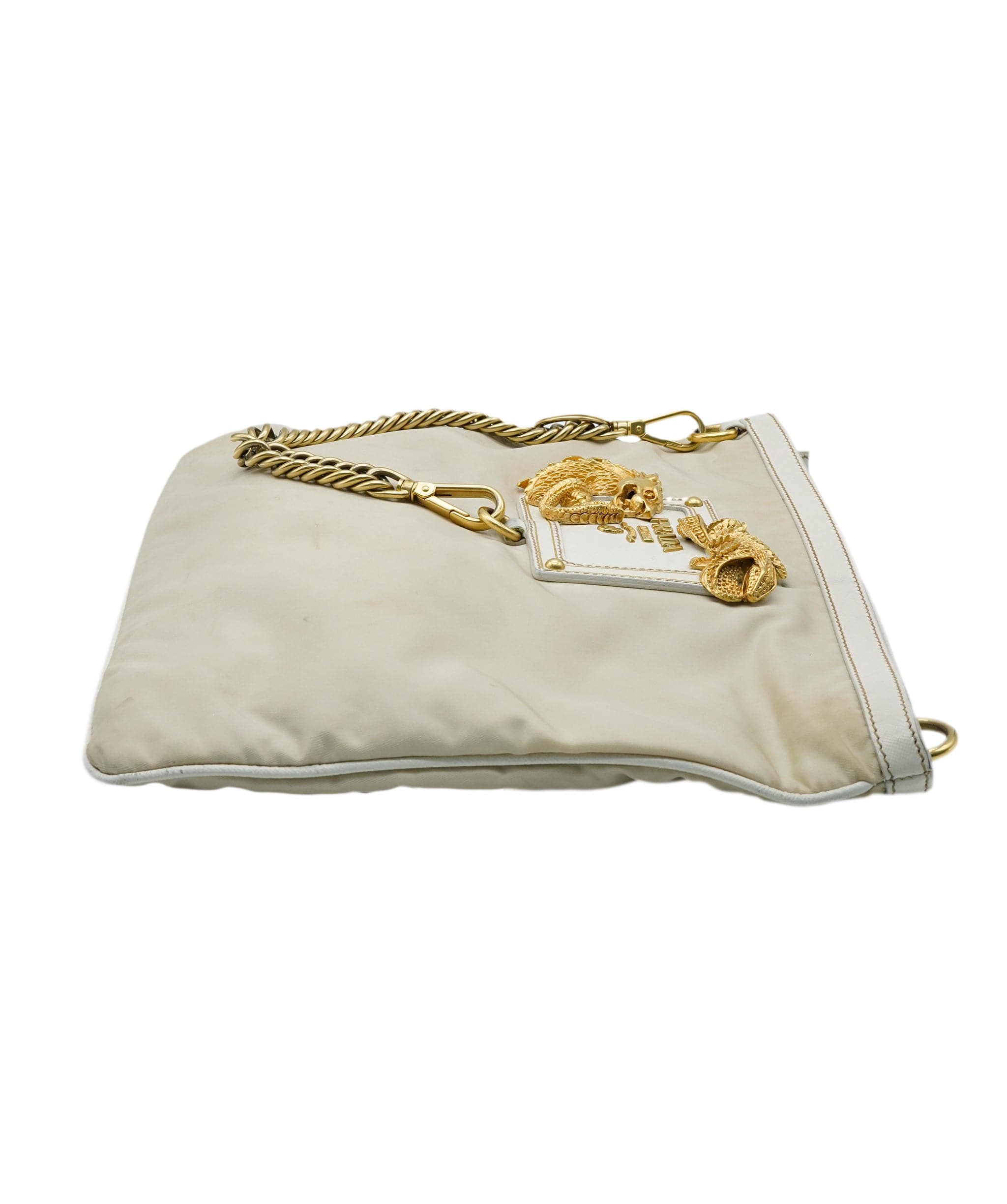Prada Prada Beige Nylon Crossbody Bag with GHW - AJC0077
