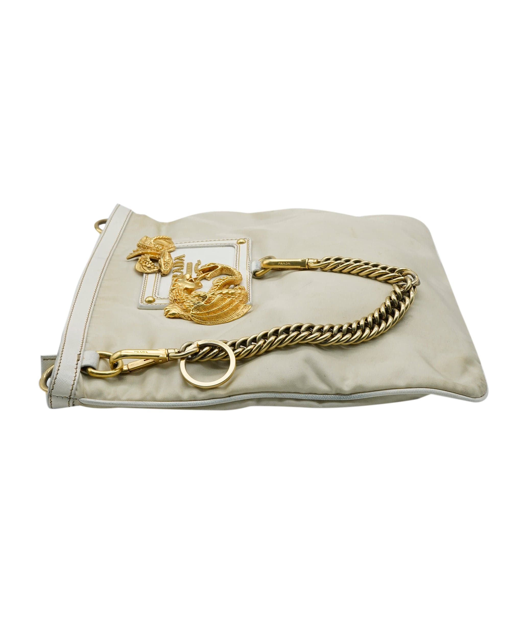 Prada Prada Beige Nylon Crossbody Bag with GHW - AJC0077