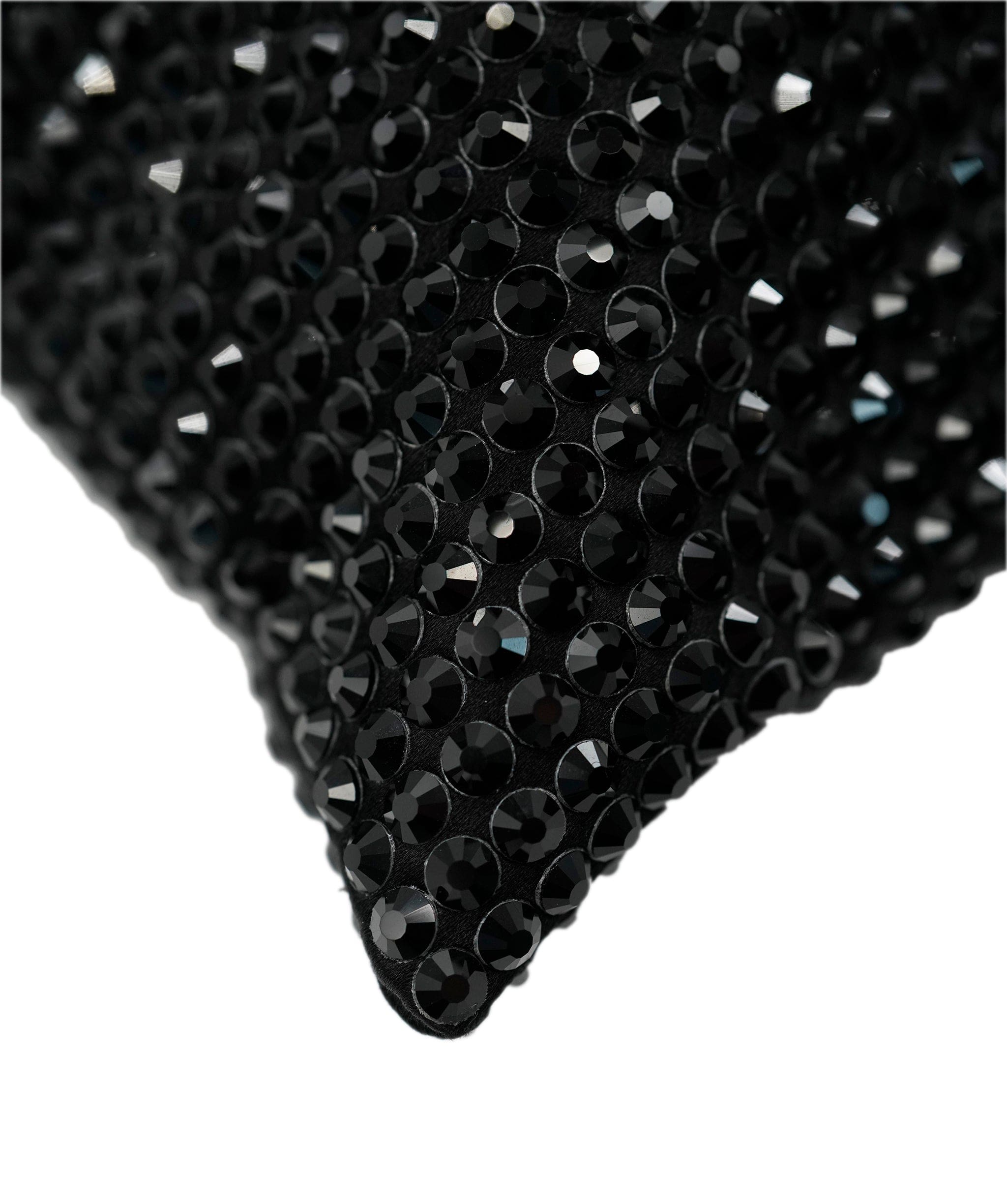 Prada Prada Black Crystal Embellished Logo Chain Crossbody Bag ALC2185