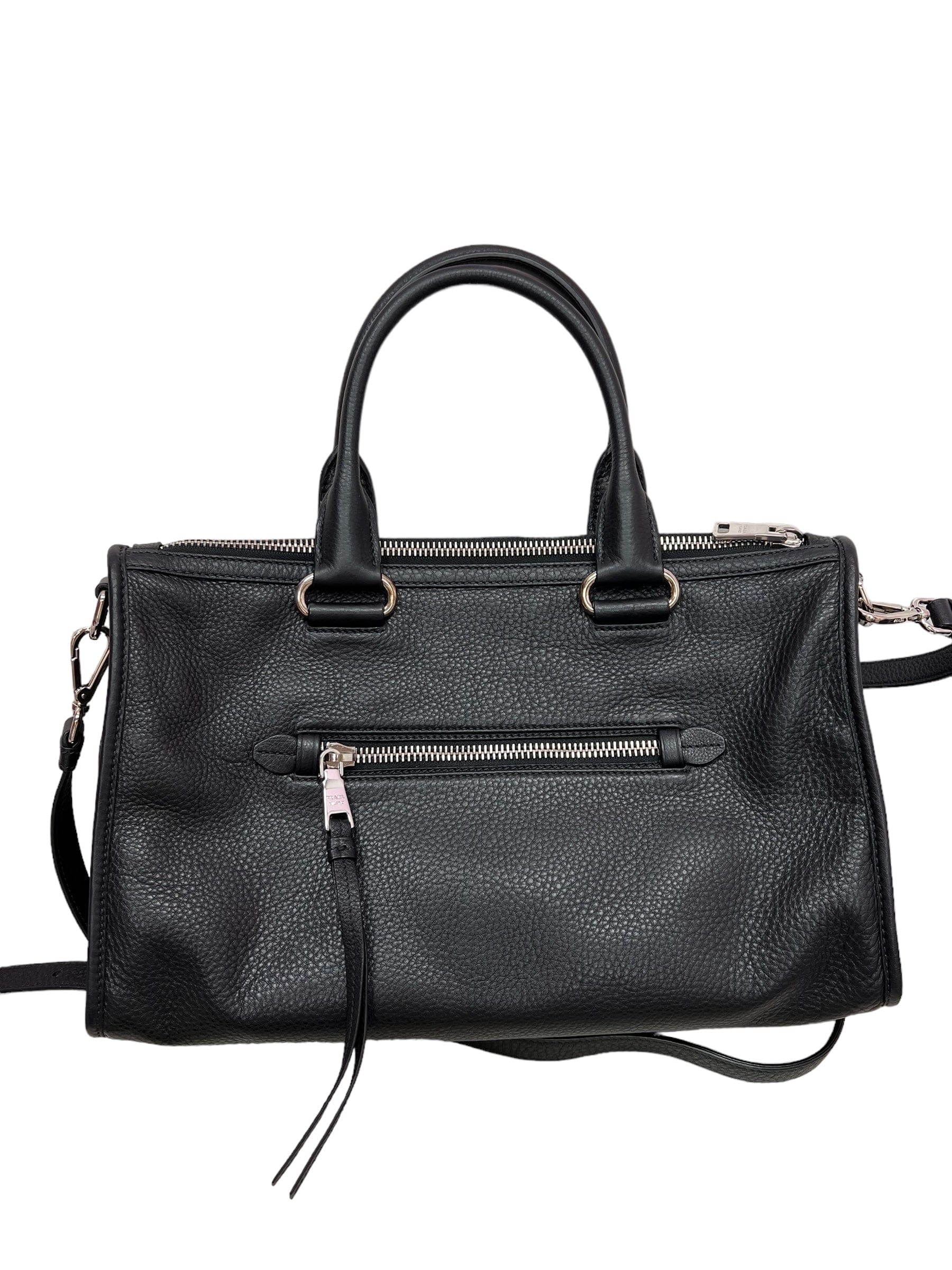 Prada Prada Black Leather Tote Bag SYCK1591