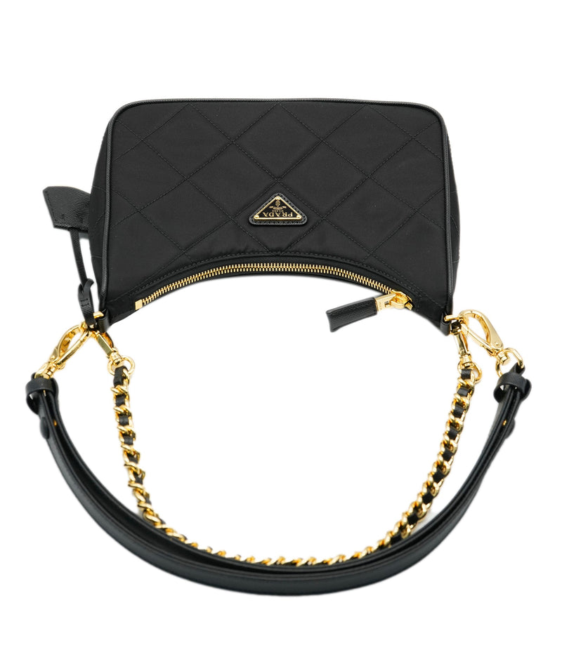 Black prada chain online bag