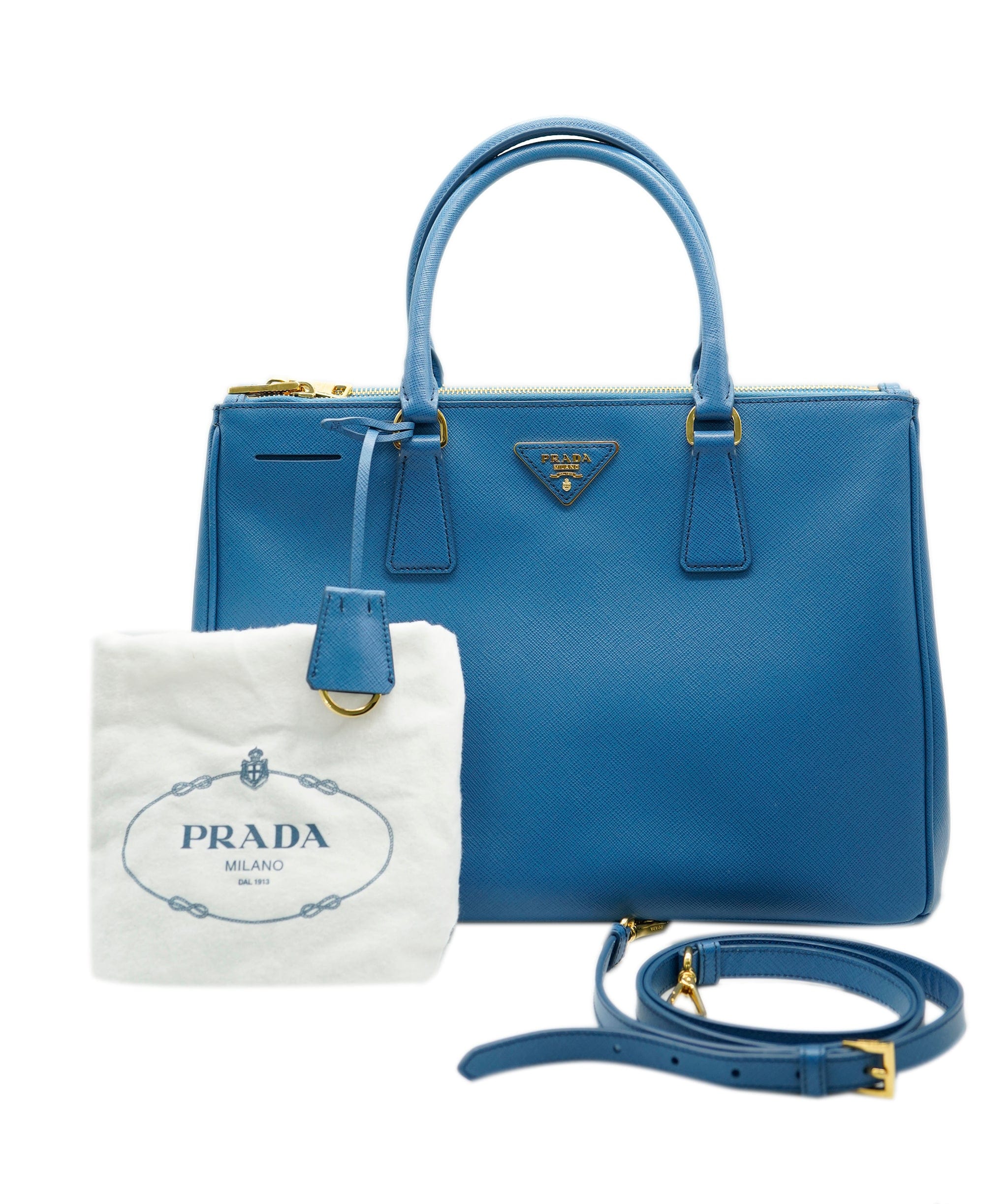 Prada Prada blue saffiano tote with GHW  - AJC0473