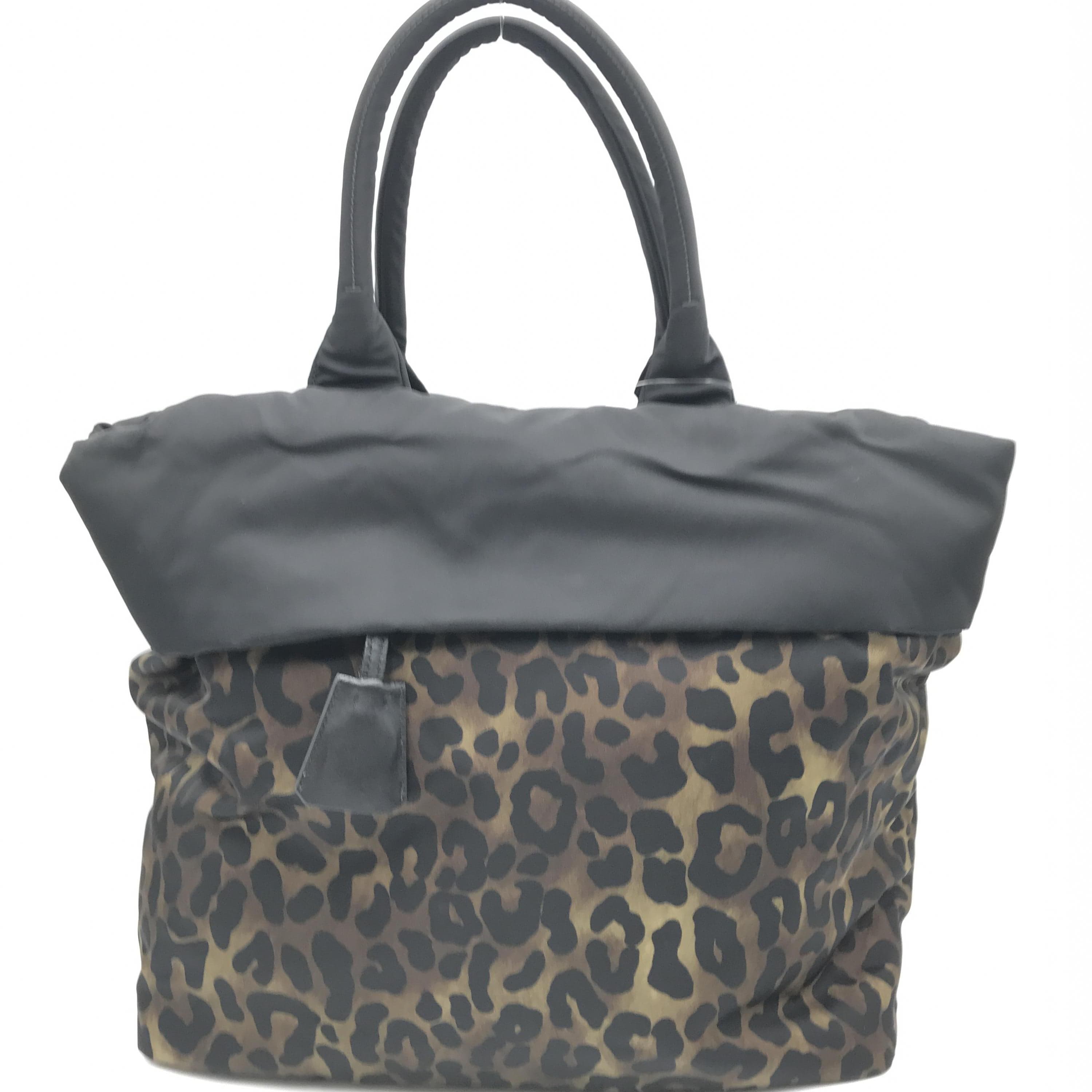 Prada Prada Leopard Print Reversible Nylon Tote Bag C270429