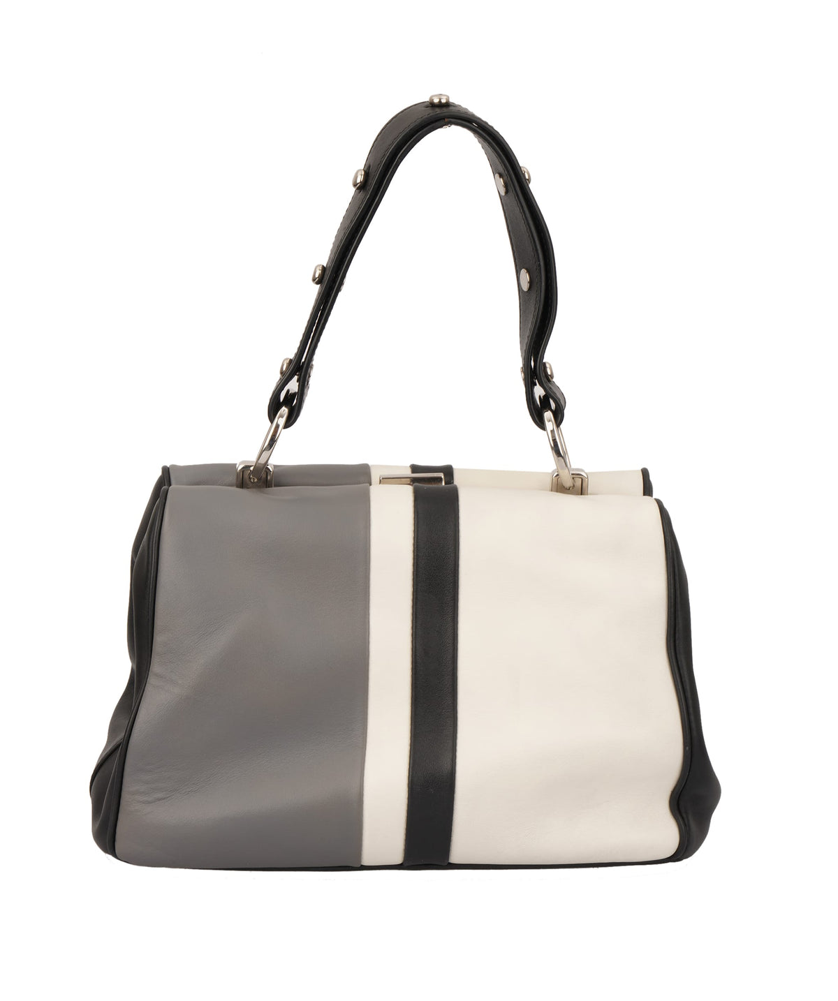 Prada Prada Multicolor Leather Striped Handbag C345544