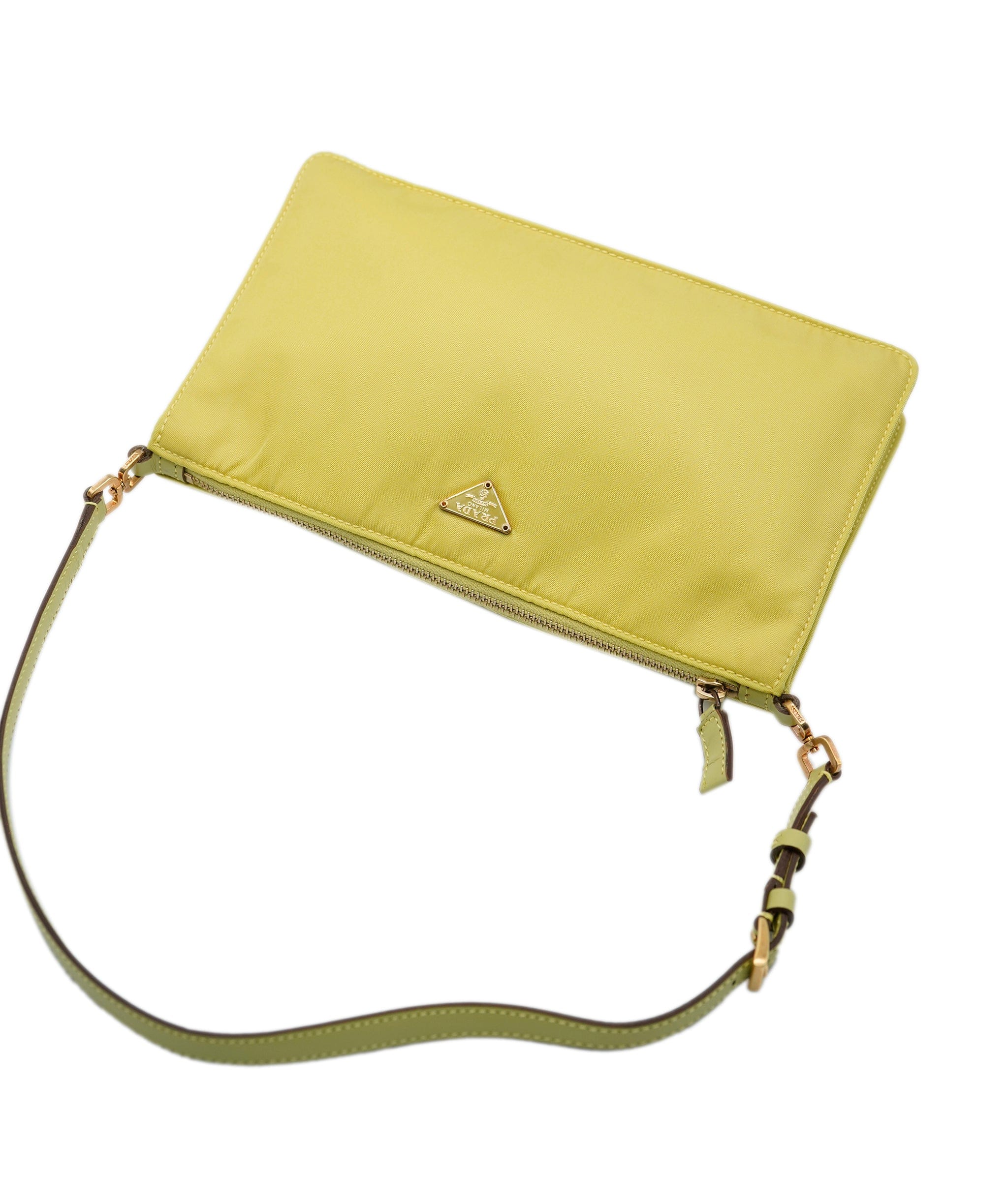 Prada Prada Nylon Pochette Yellow ASL7684