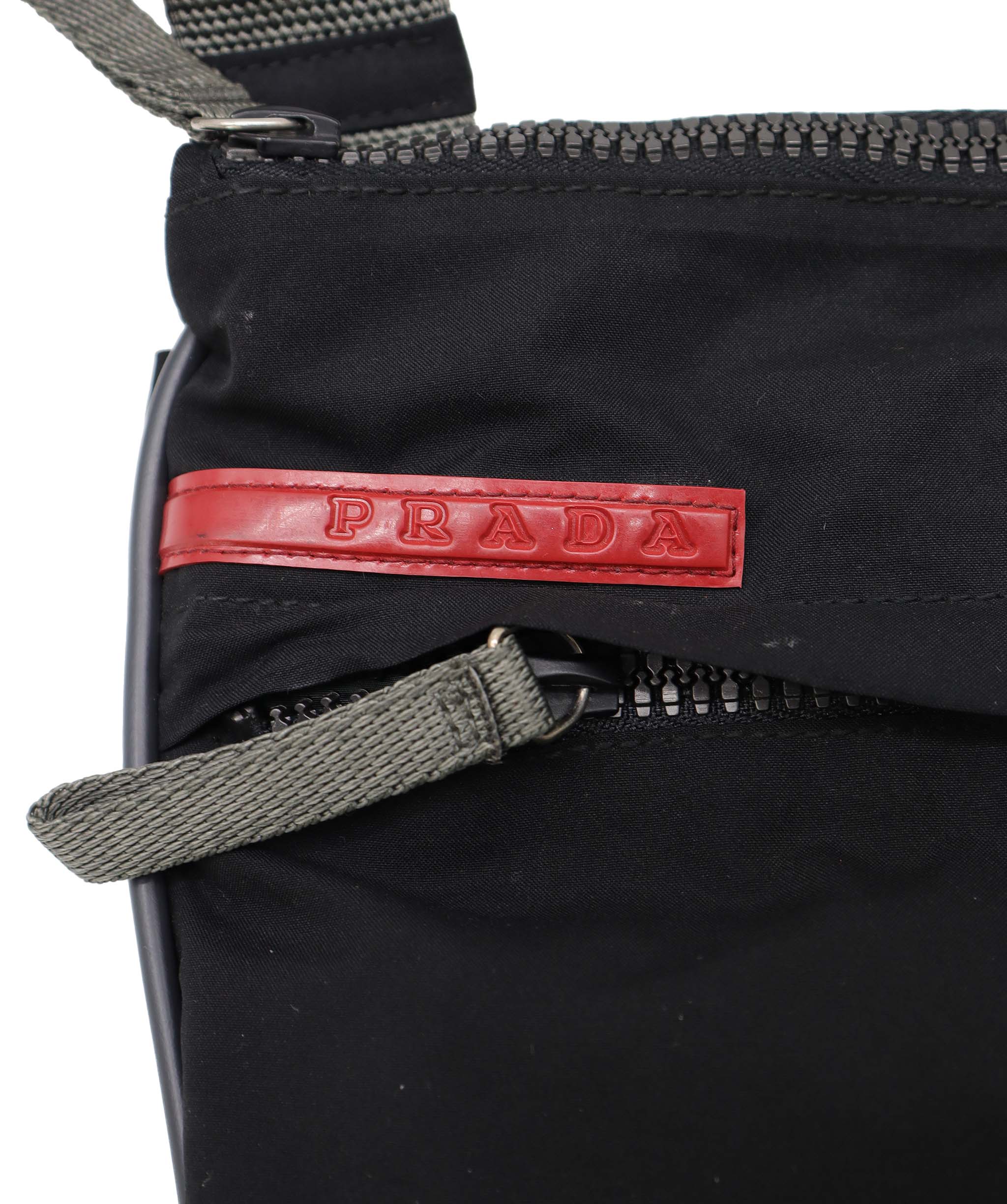 Prada Prada Nylon Sling Bag black with Grey trim AGC2194