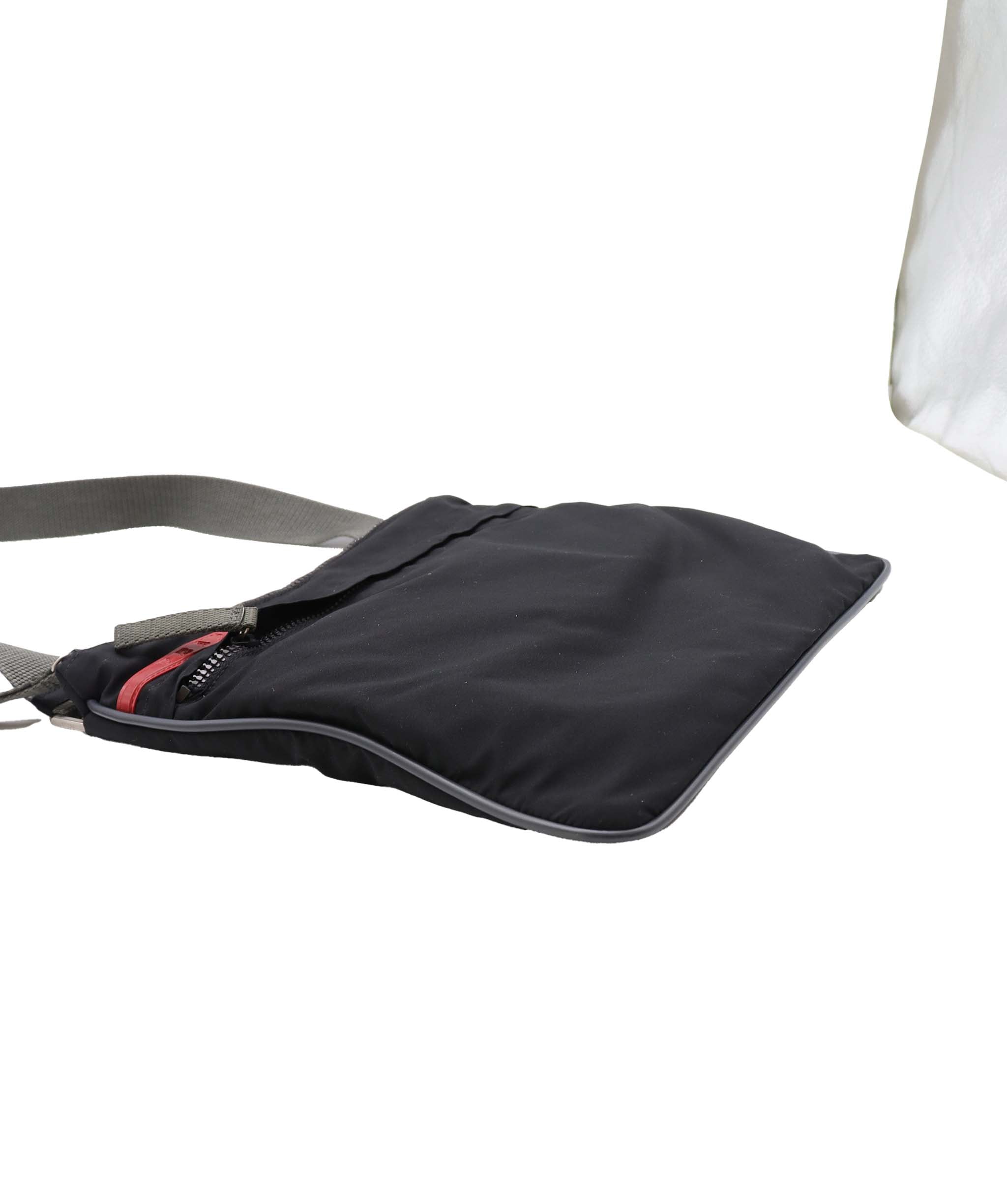 Prada Prada Nylon Sling Bag black with Grey trim AGC2194