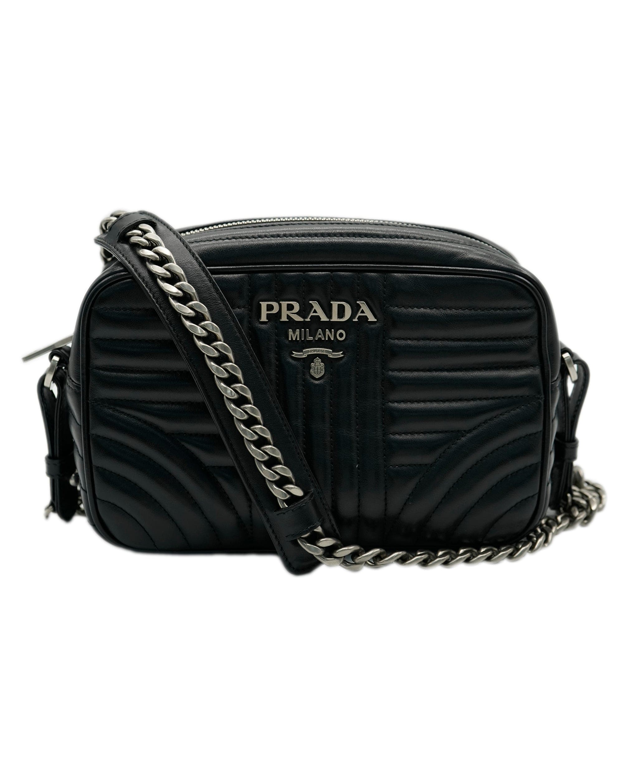 Prada Quilted Soft Calfskin Leather Diagramme Camera Crossbody 131955 ...