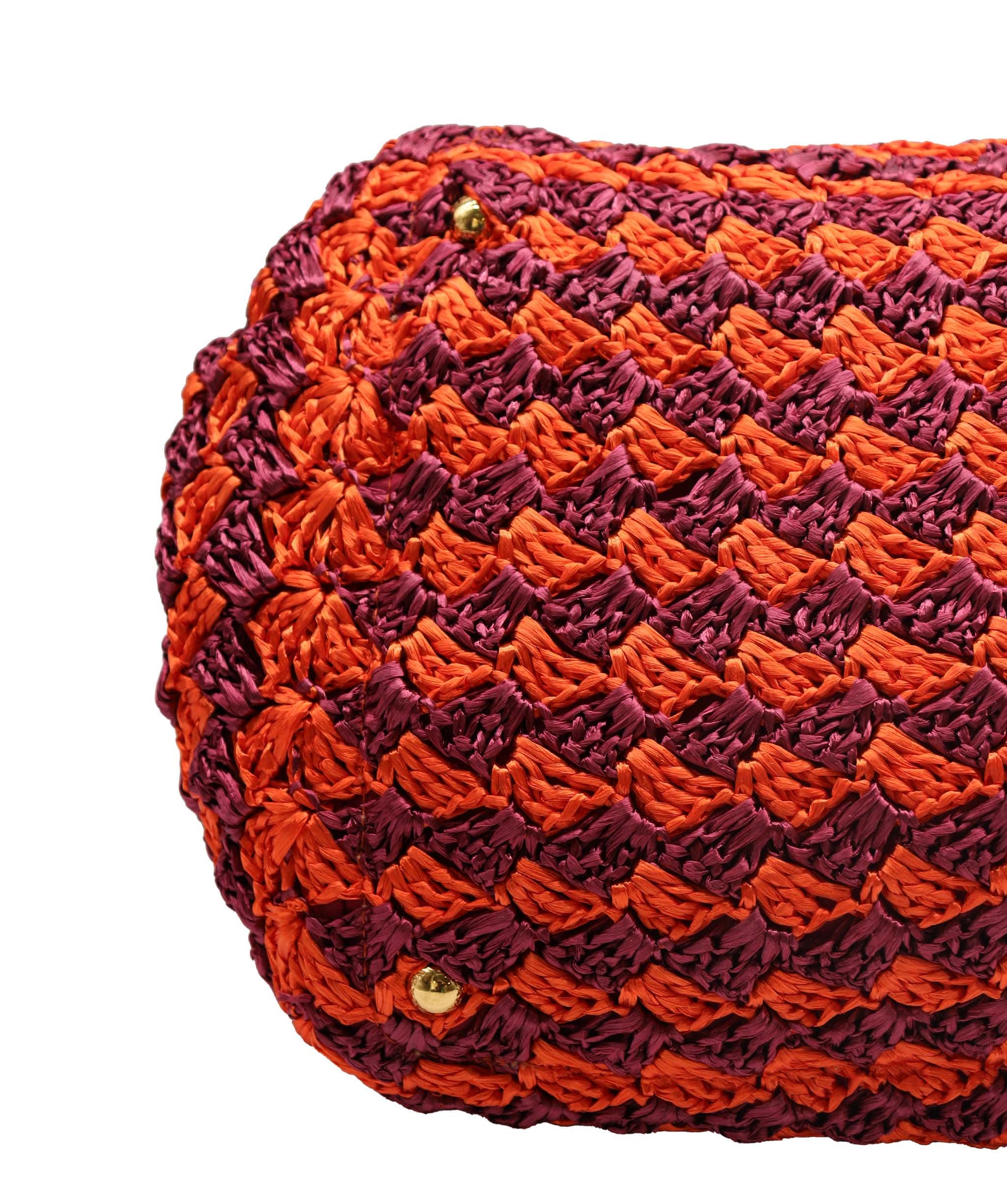 Prada Prada Raffia Big Tote Bag Orange DXBS4263