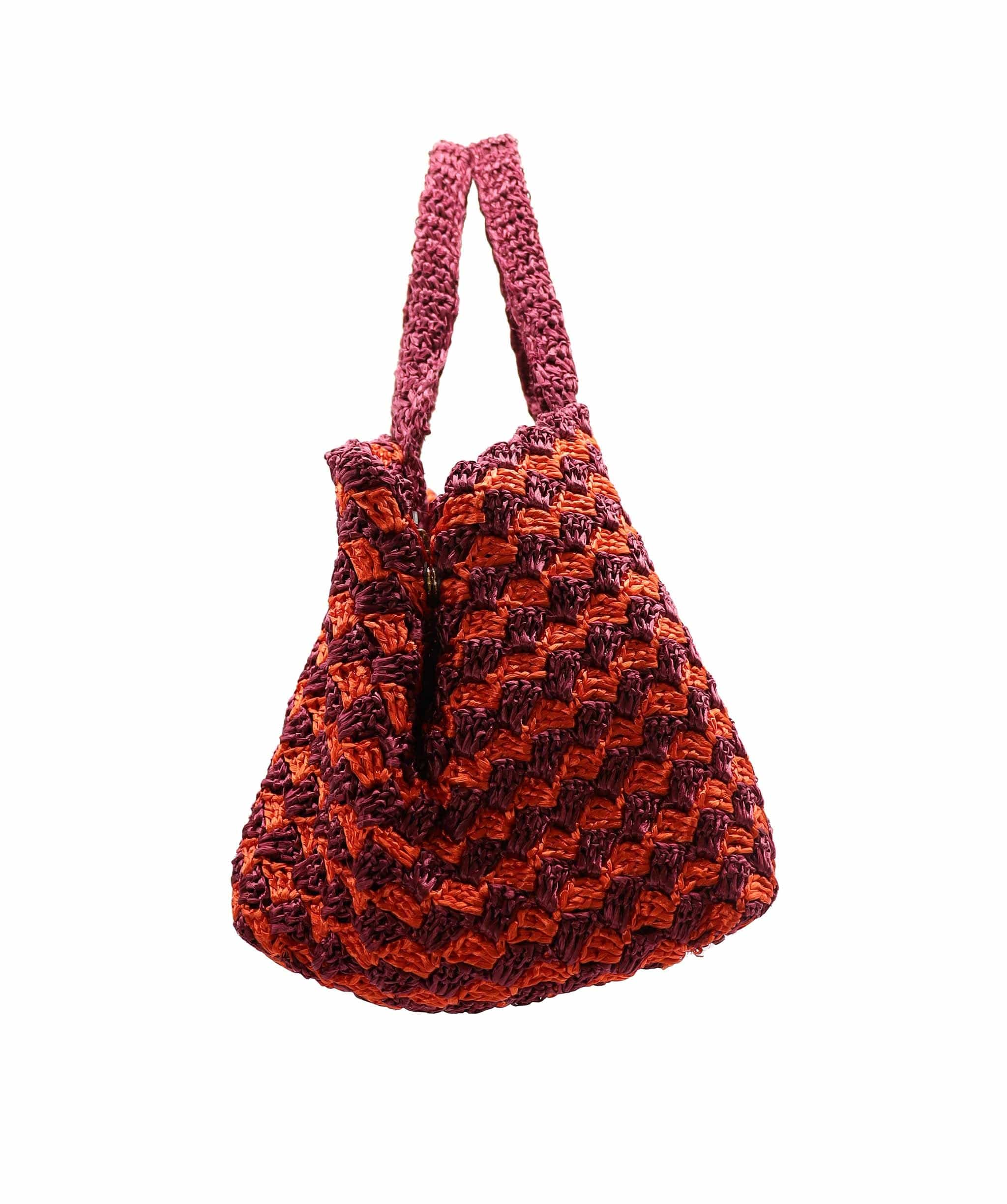 Prada Prada Raffia Big Tote Bag Orange DXBS4263