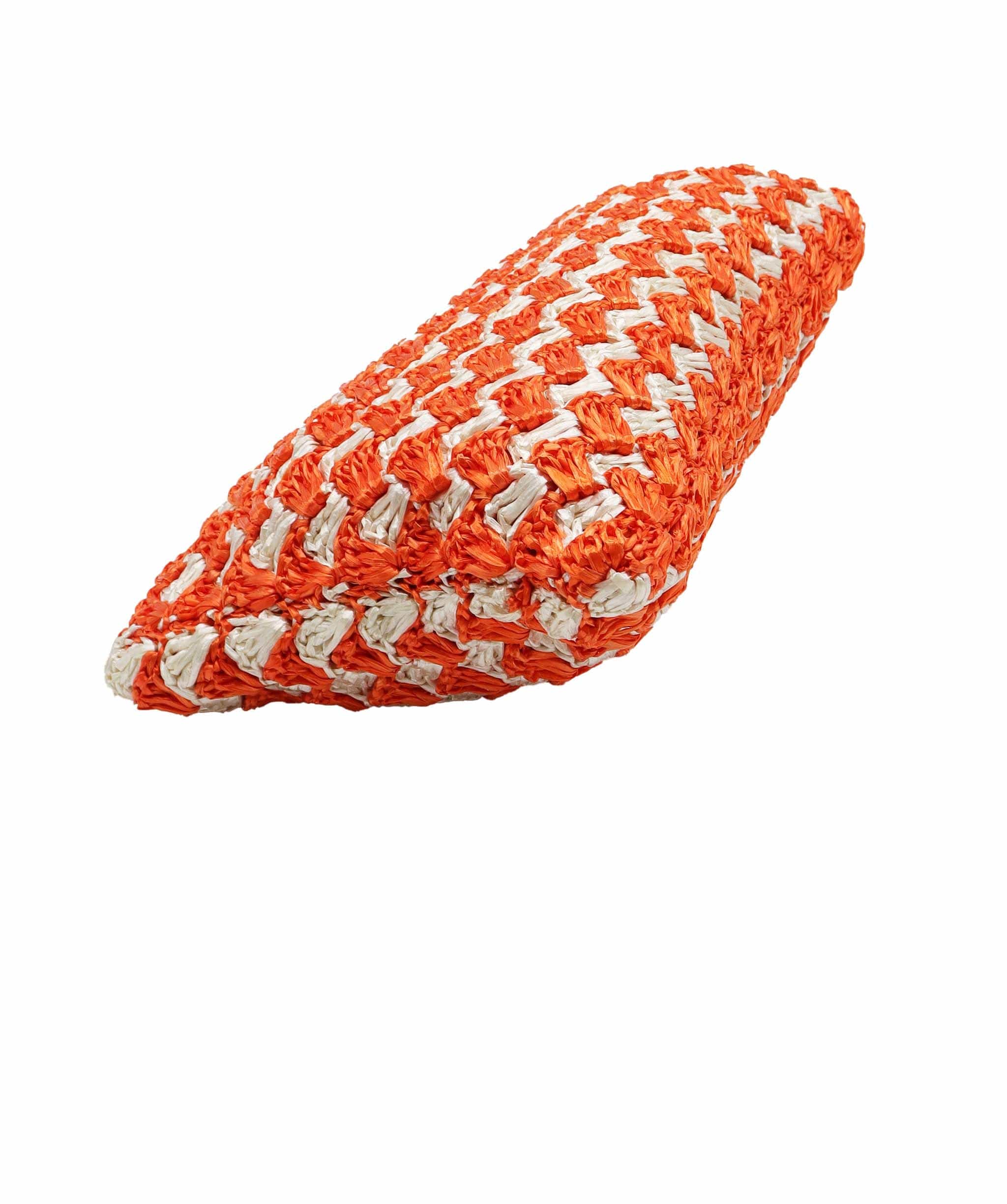 Prada Prada Raffia Clutch Bag Orange DXBS0741