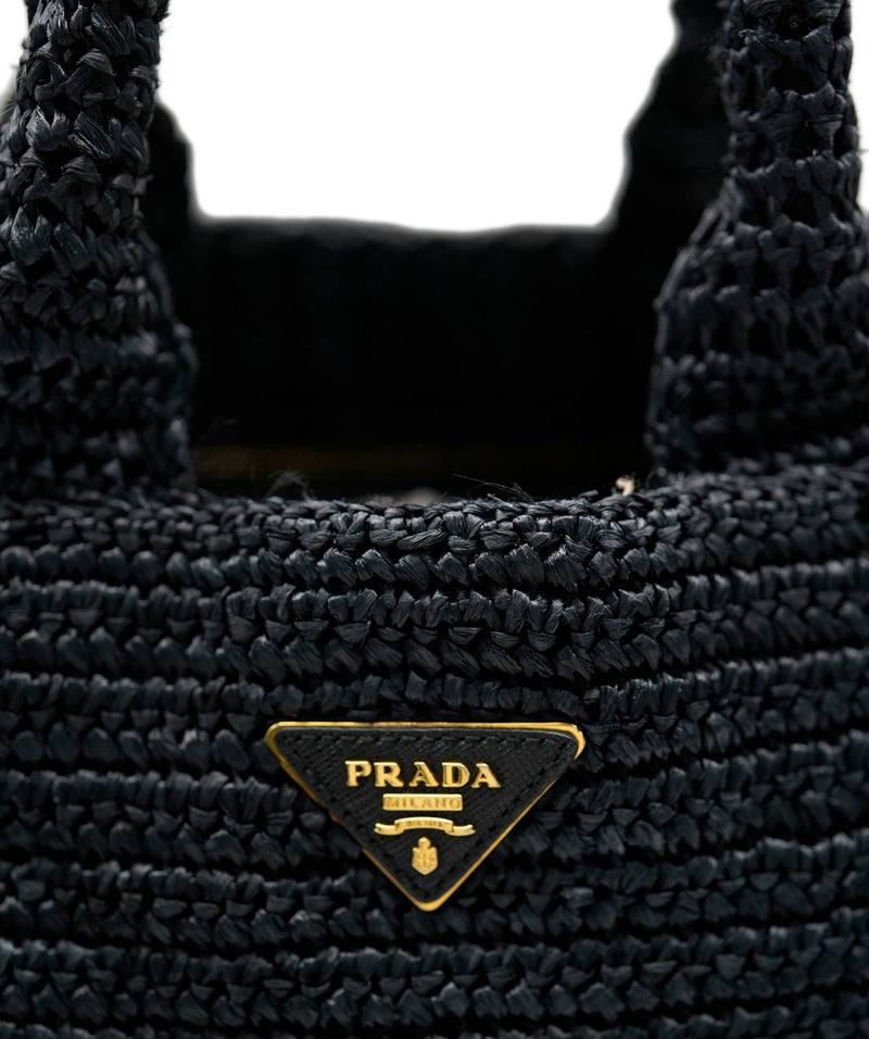 Prada, Bags, Prada Raffia Tote Bag