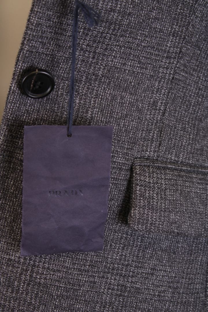 Prada Prada Check Blazer Grey 42