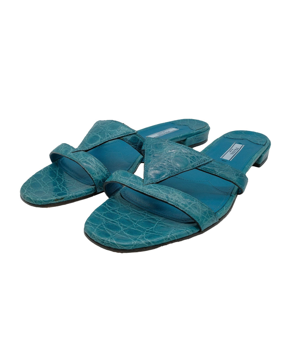 Prada sales blue sandals