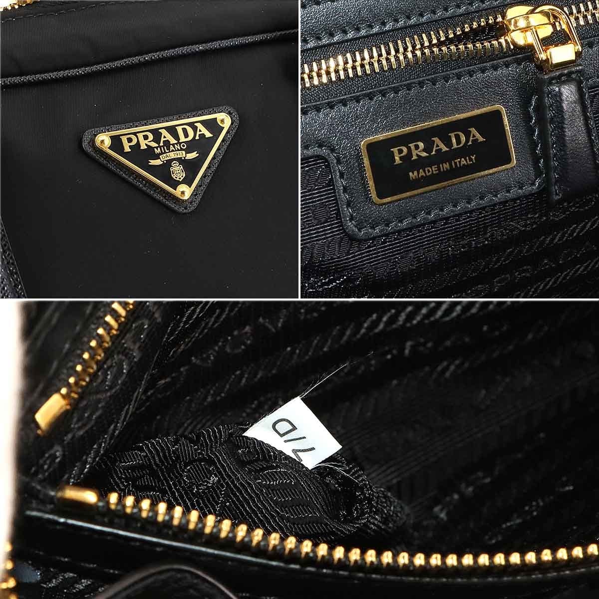 PRADA PRADA Re-Edition 1978 Two Handle Hand shoulder Bag Nylon Leather Black 90294422