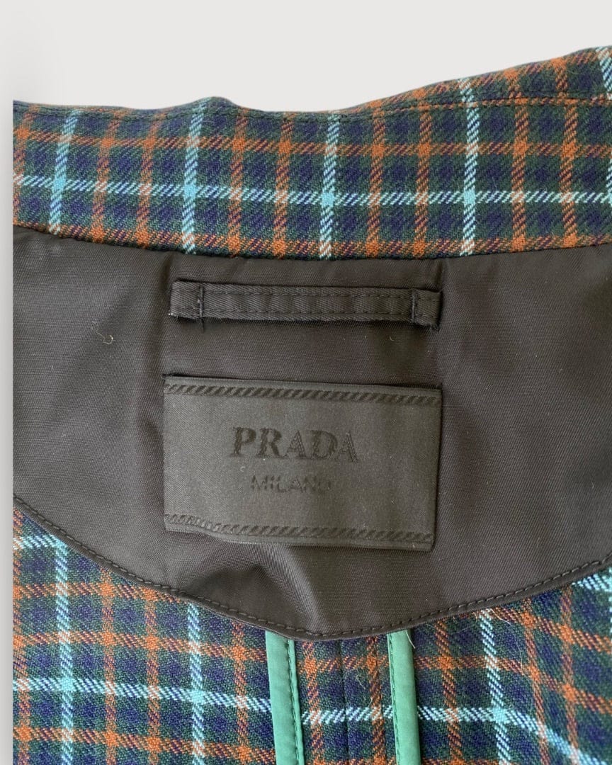 Prada Navy Prada Long Coat, L