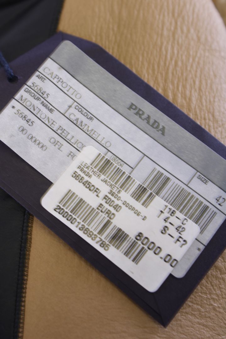 Prada Prada Shearling Coat Camel S