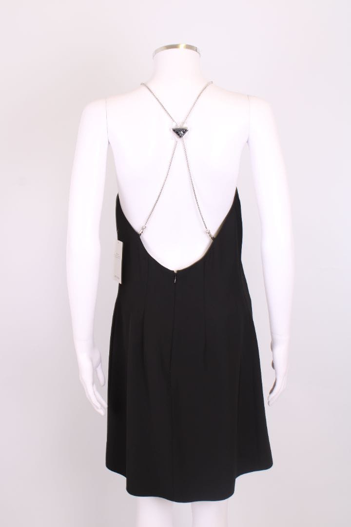 Prada Prada Chain Strap Slip Dress Black S
