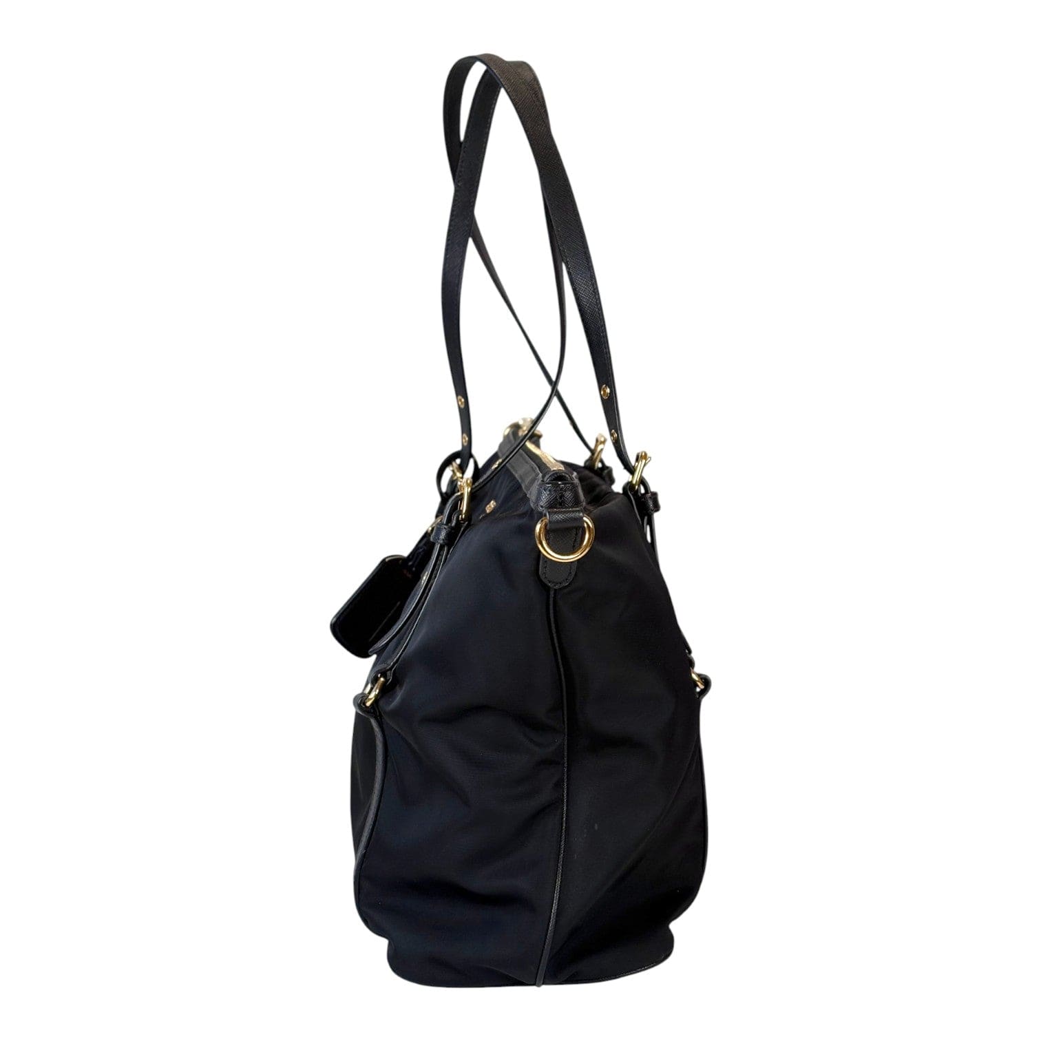 Prada Prada Black Nylon Tote Bag with Strap