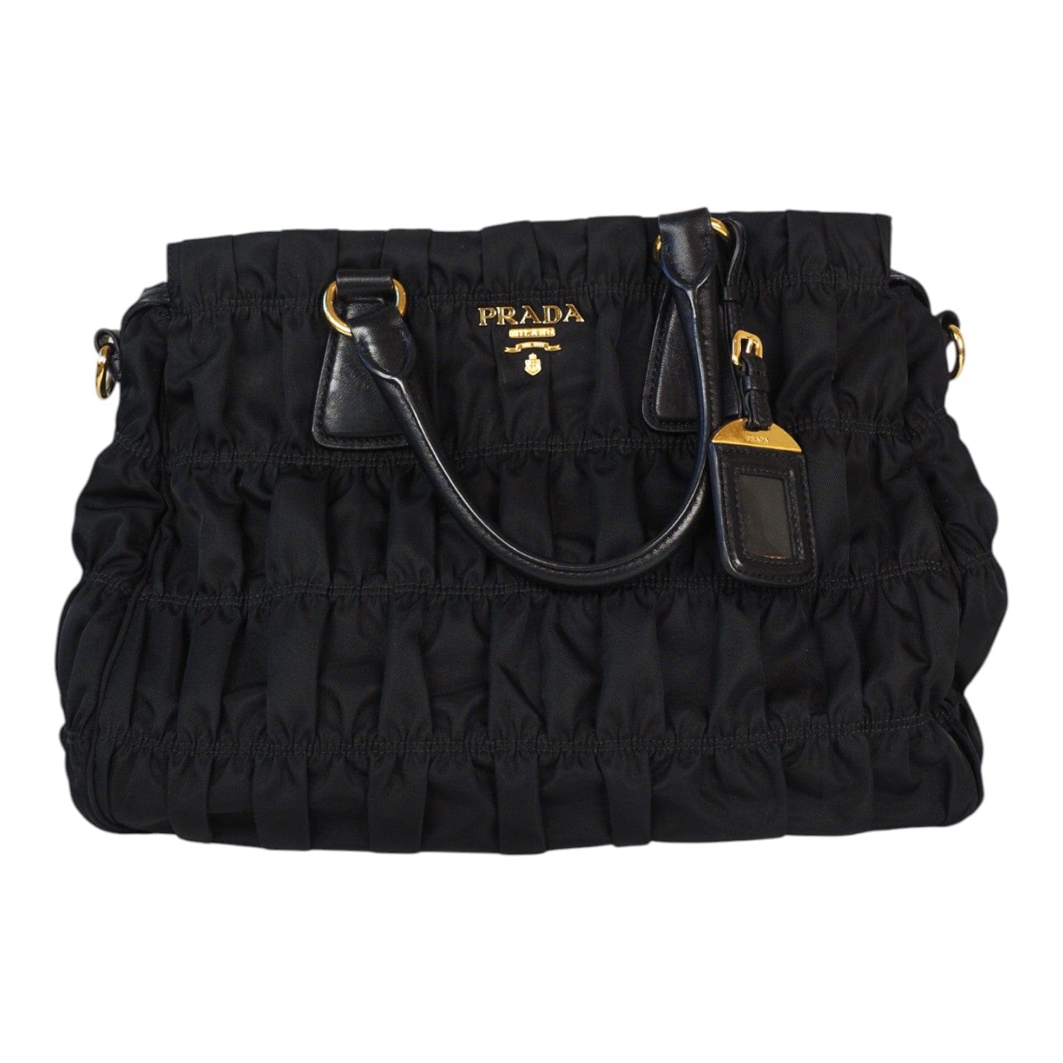 Prada Prada Gaufre Nylon Handbag Black Bag