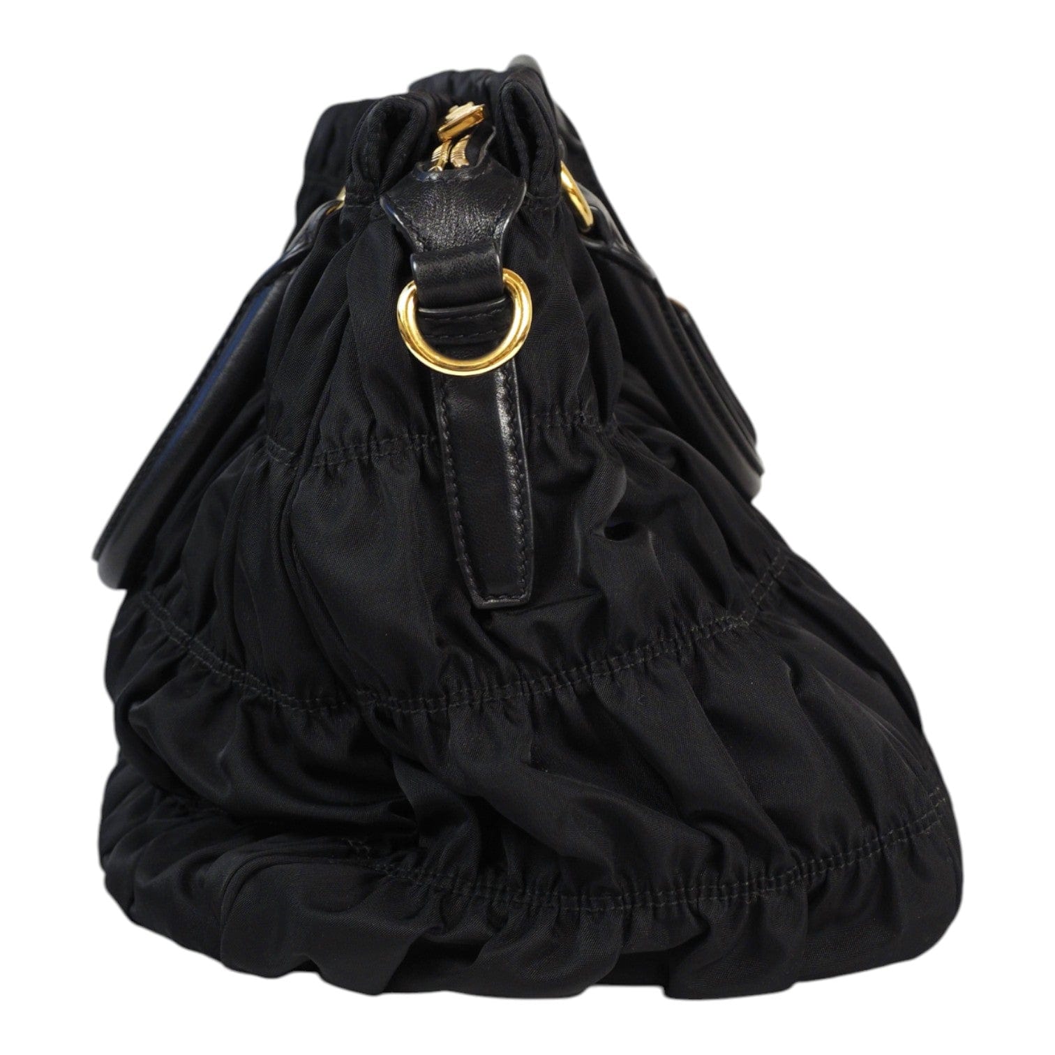 Prada Prada Gaufre Nylon Handbag Black Bag