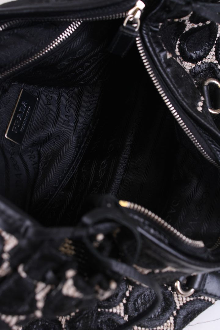 Prada Prada Handbag Black/ Cream