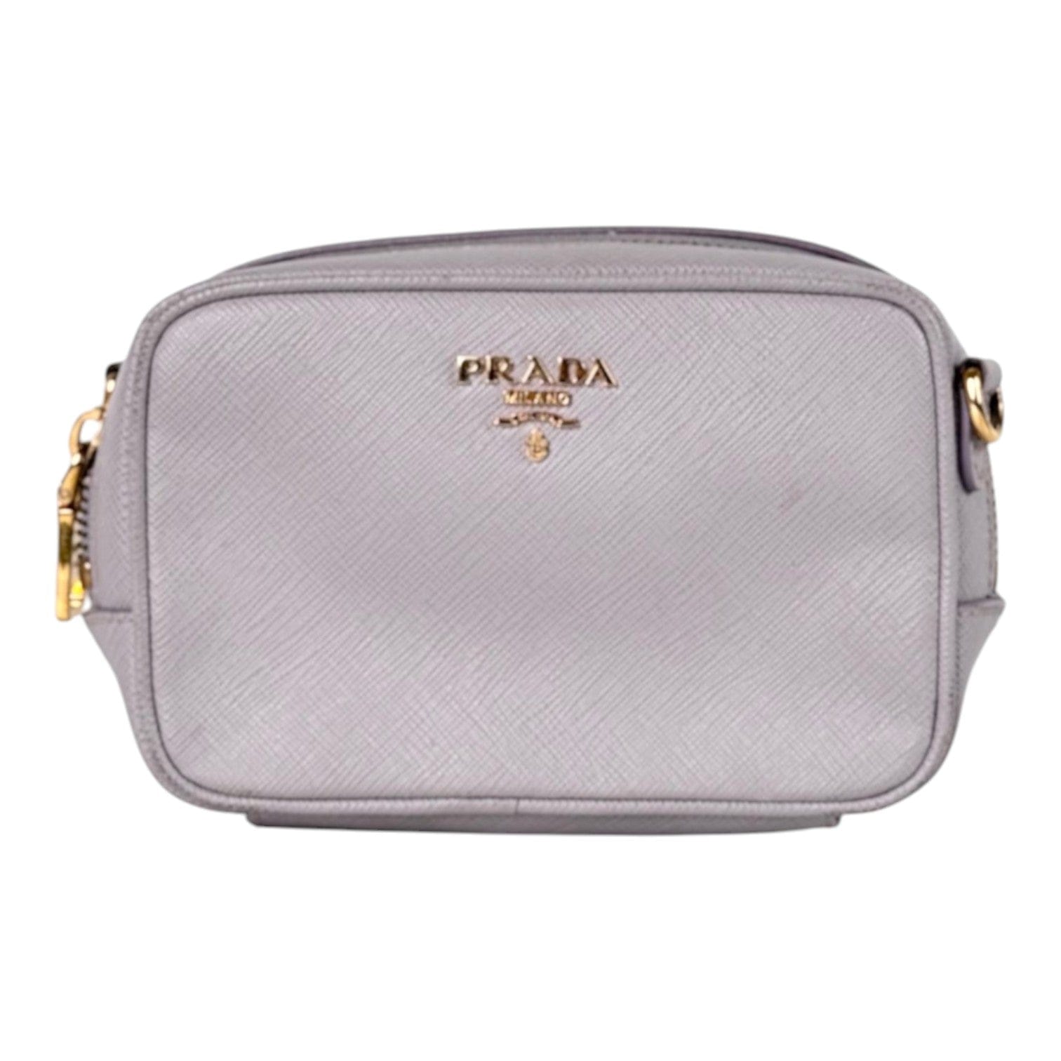 Prada Prada Lilac Mini Saffiano Crossbody Camera Bag