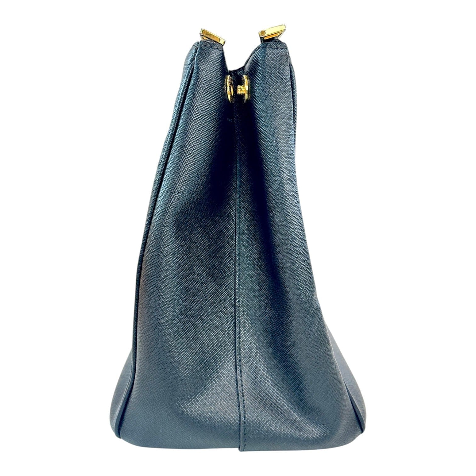 Prada Prada Saffiano Med Black Bag with Strap