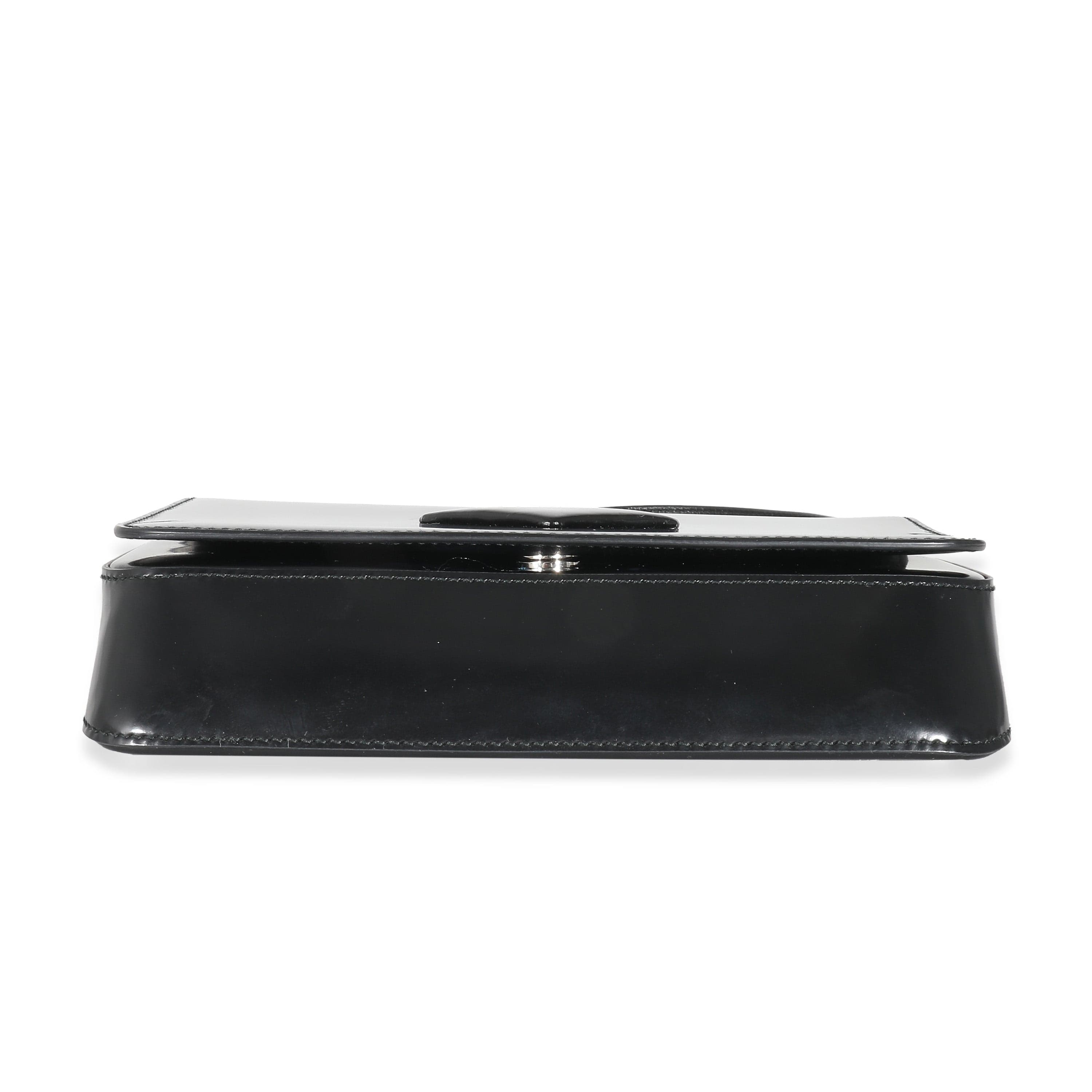 Prada Prada Black Brushed Leather Shoulder Bag