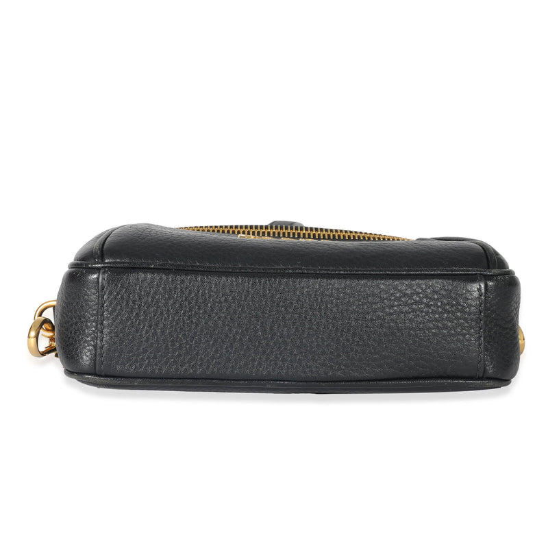 PRADA Vitello Daino Leather Belt Bag Black