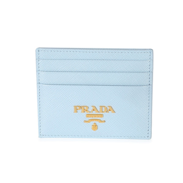 Prada Blue Saffiano Metal Leather Passport Holder at 1stDibs