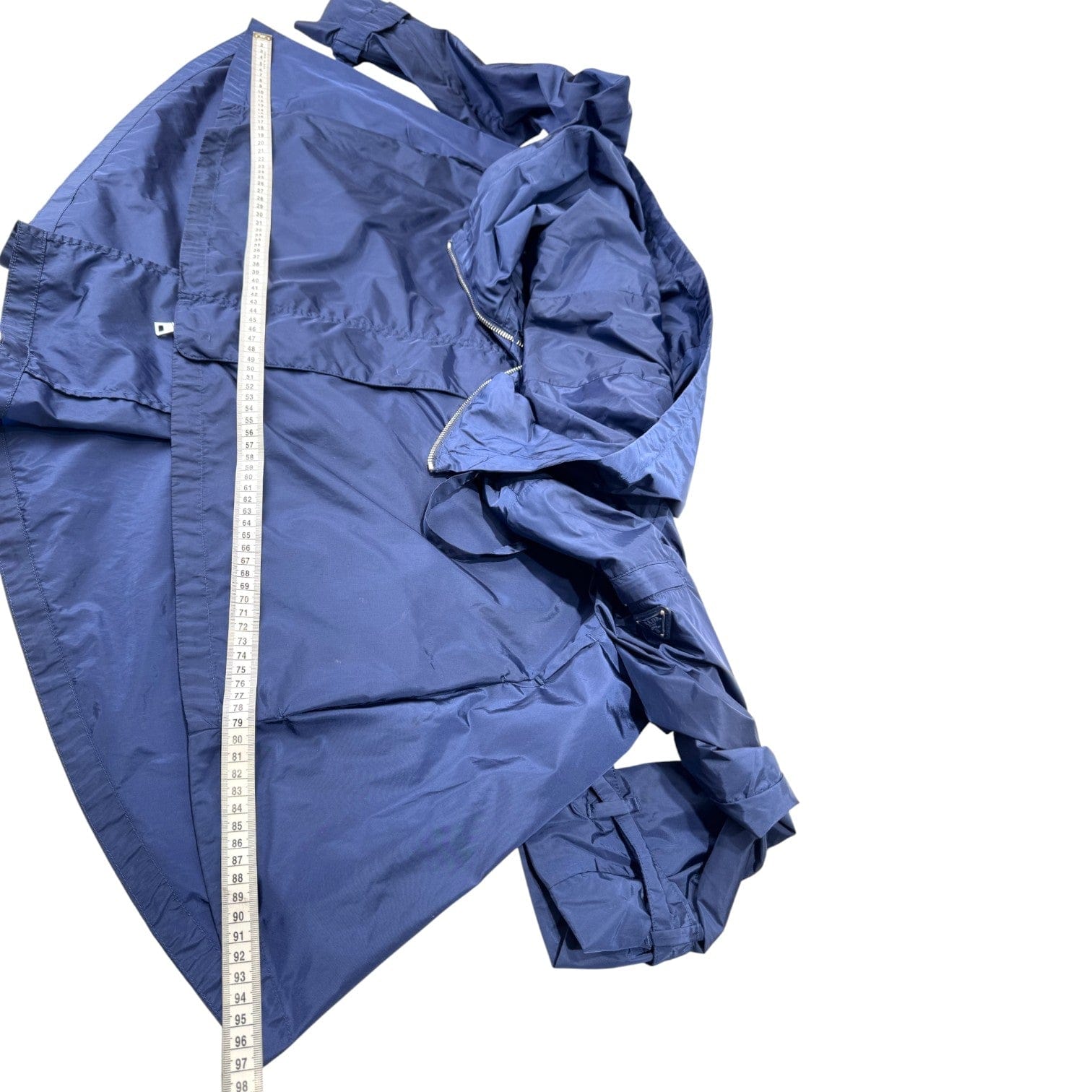 Prada Prada Blue Zipped Up Nylon Jacket #40