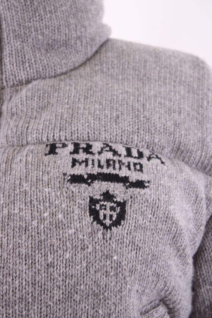 Prada Prada Cashmere Blend Padded Jacket Grey 8