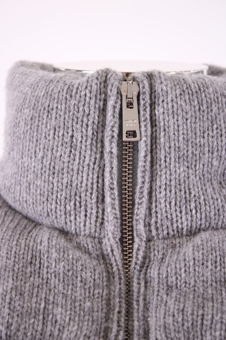 Prada Prada Cashmere Blend Padded Jacket Grey 8