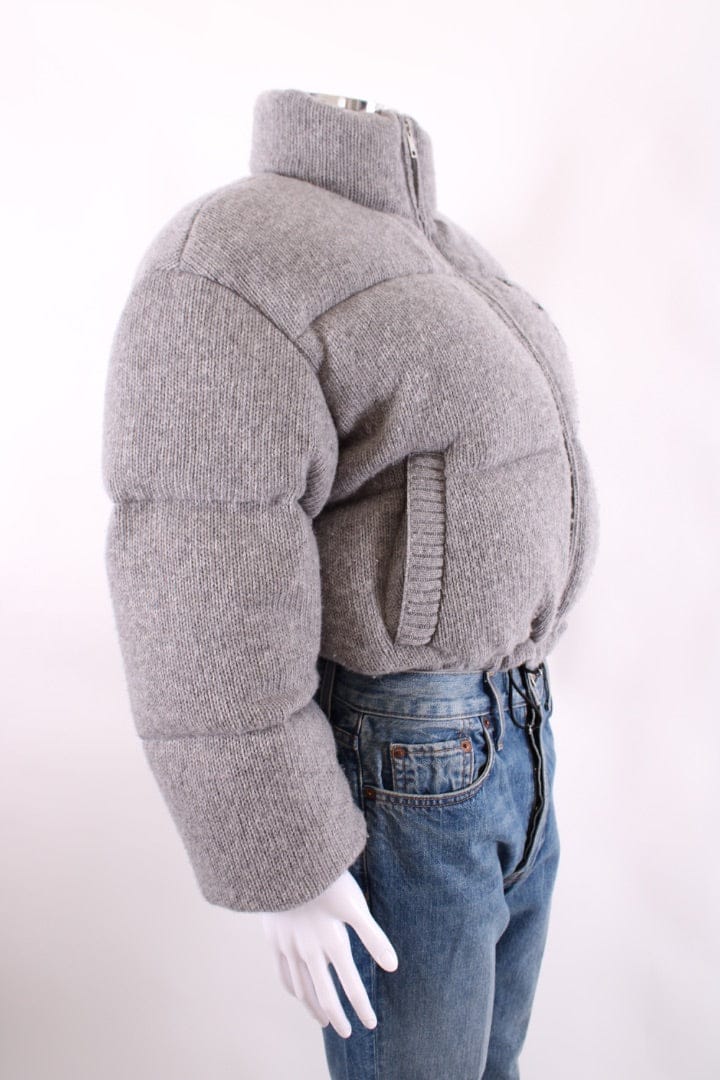 Prada Prada Cashmere Blend Padded Jacket Grey 8