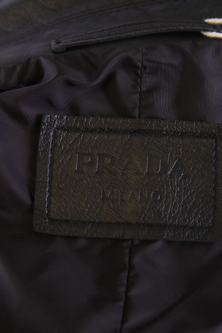 Prada Prada Leather Jacket Black M