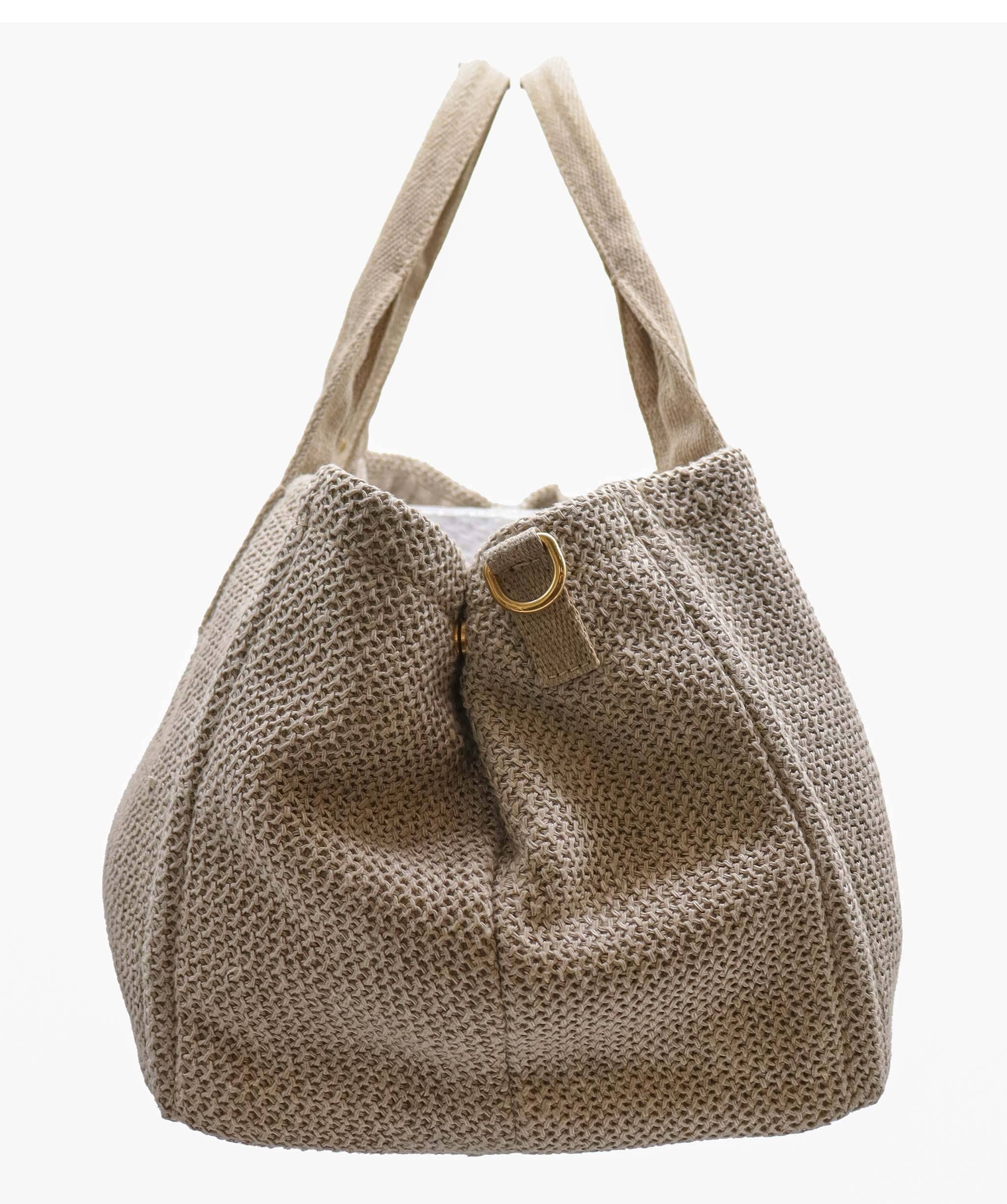 Prada Prada 2Way Tote Bag Canapa Beige  DXBS6073