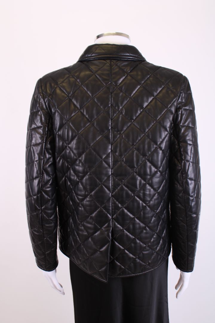 Prada Prada Nappa Leather Quilted Jacket Black S