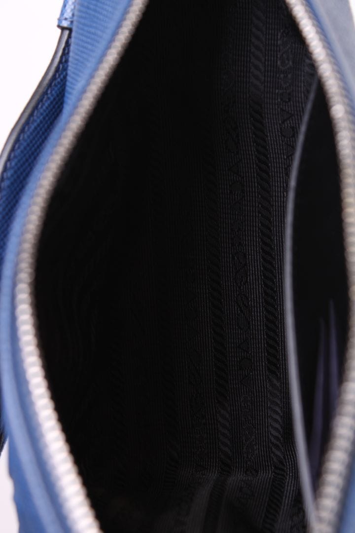 Prada Prada Triangle Crossbody Blue