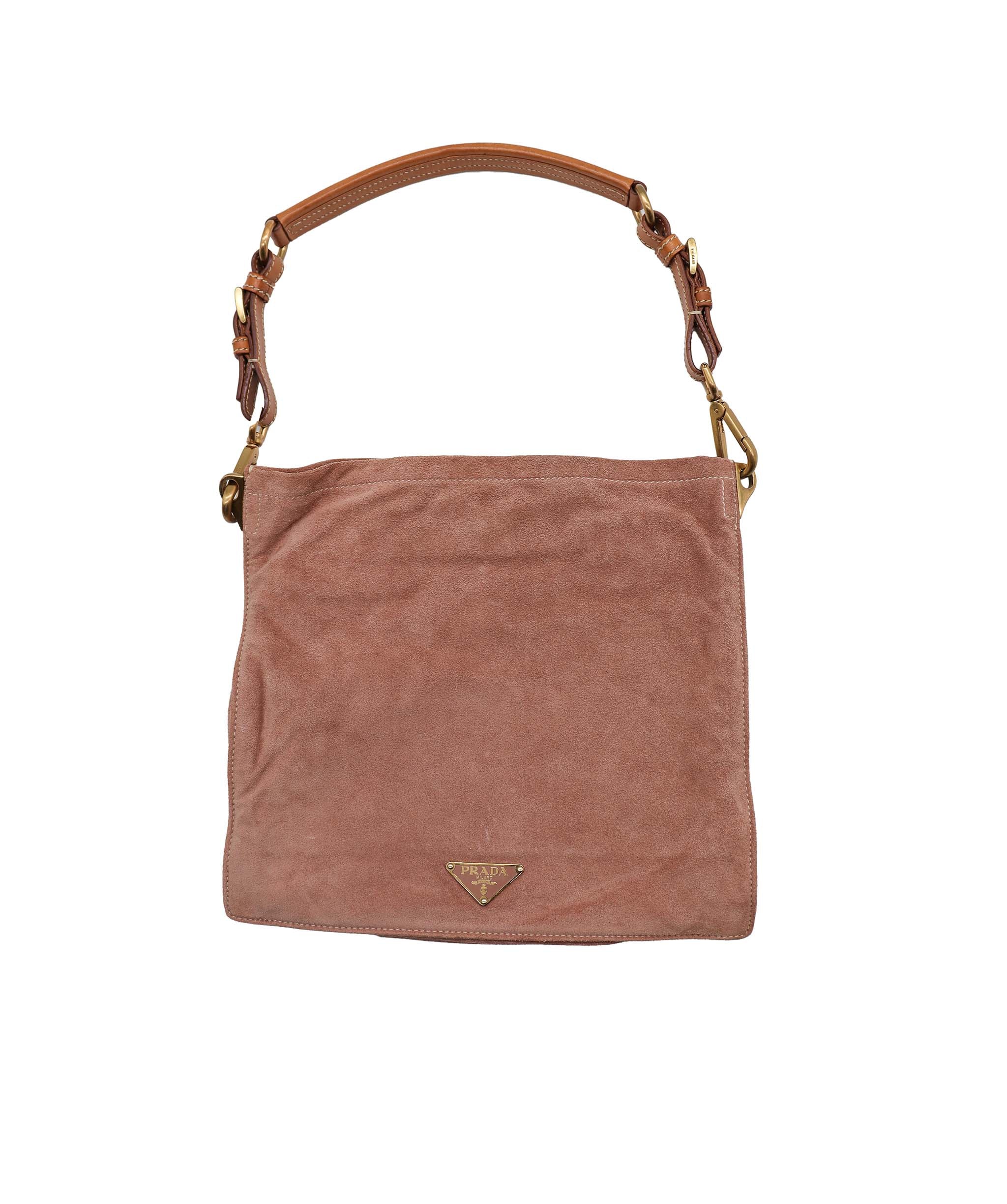 Prada Prada Suede Mini Handbag Pink Beige - DXBS1941