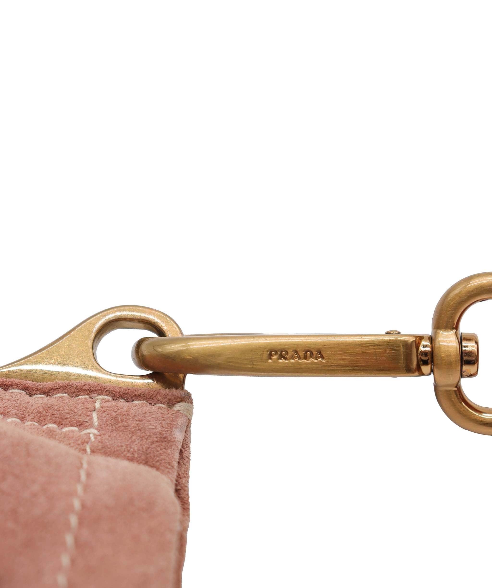 Prada Prada Suede Mini Handbag Pink Beige - DXBS1941