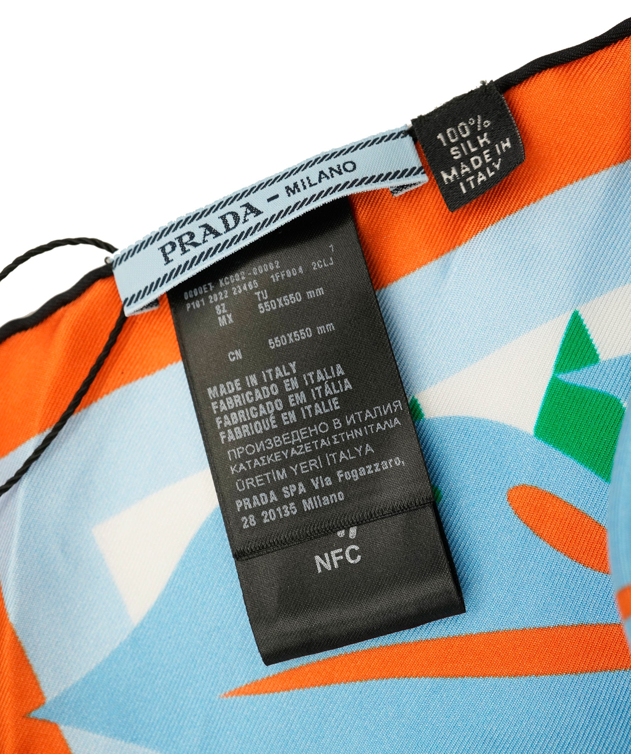 Prada Prada Green Silk Checked Scarf  ALL1085